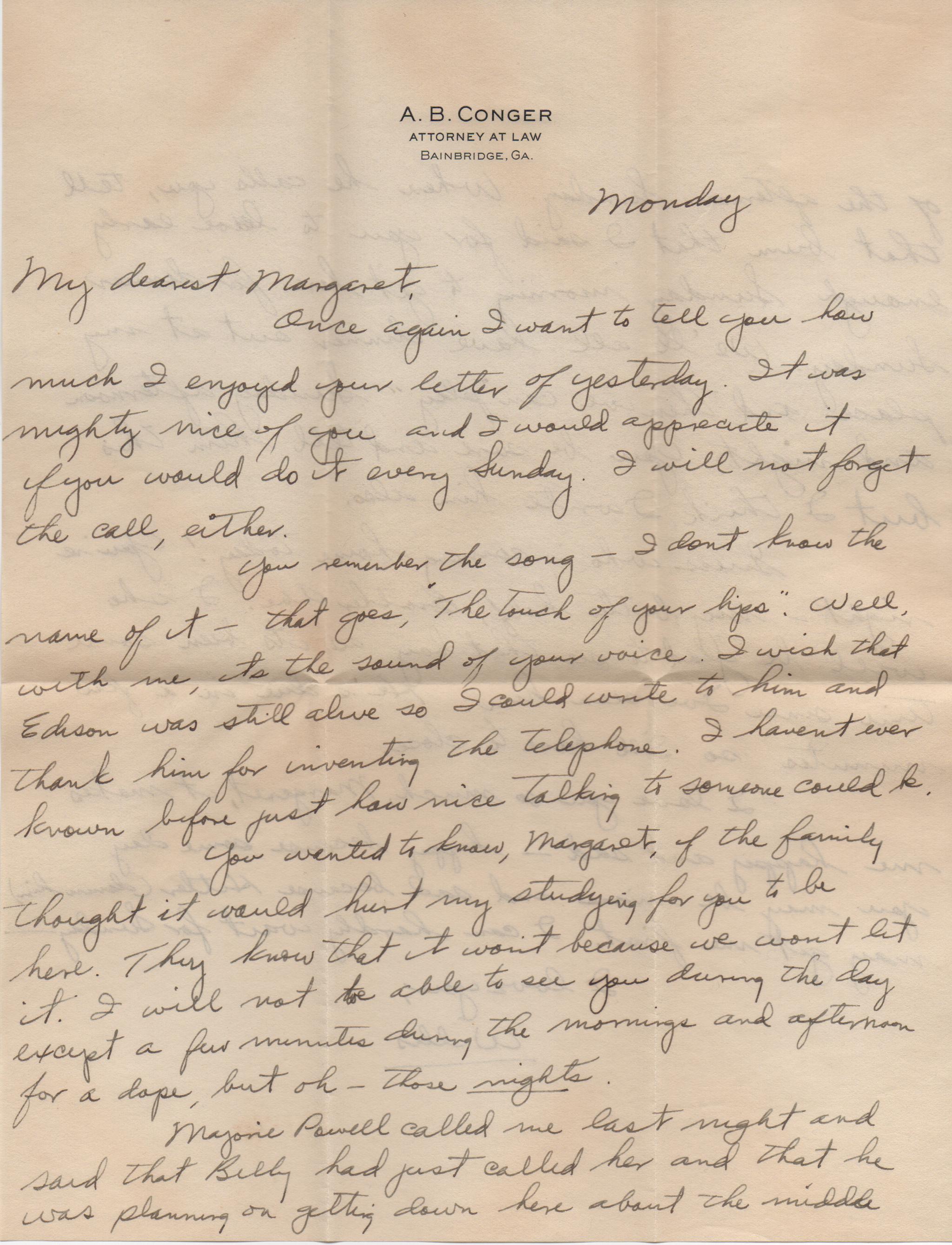 June 10, 1940: Front of letter