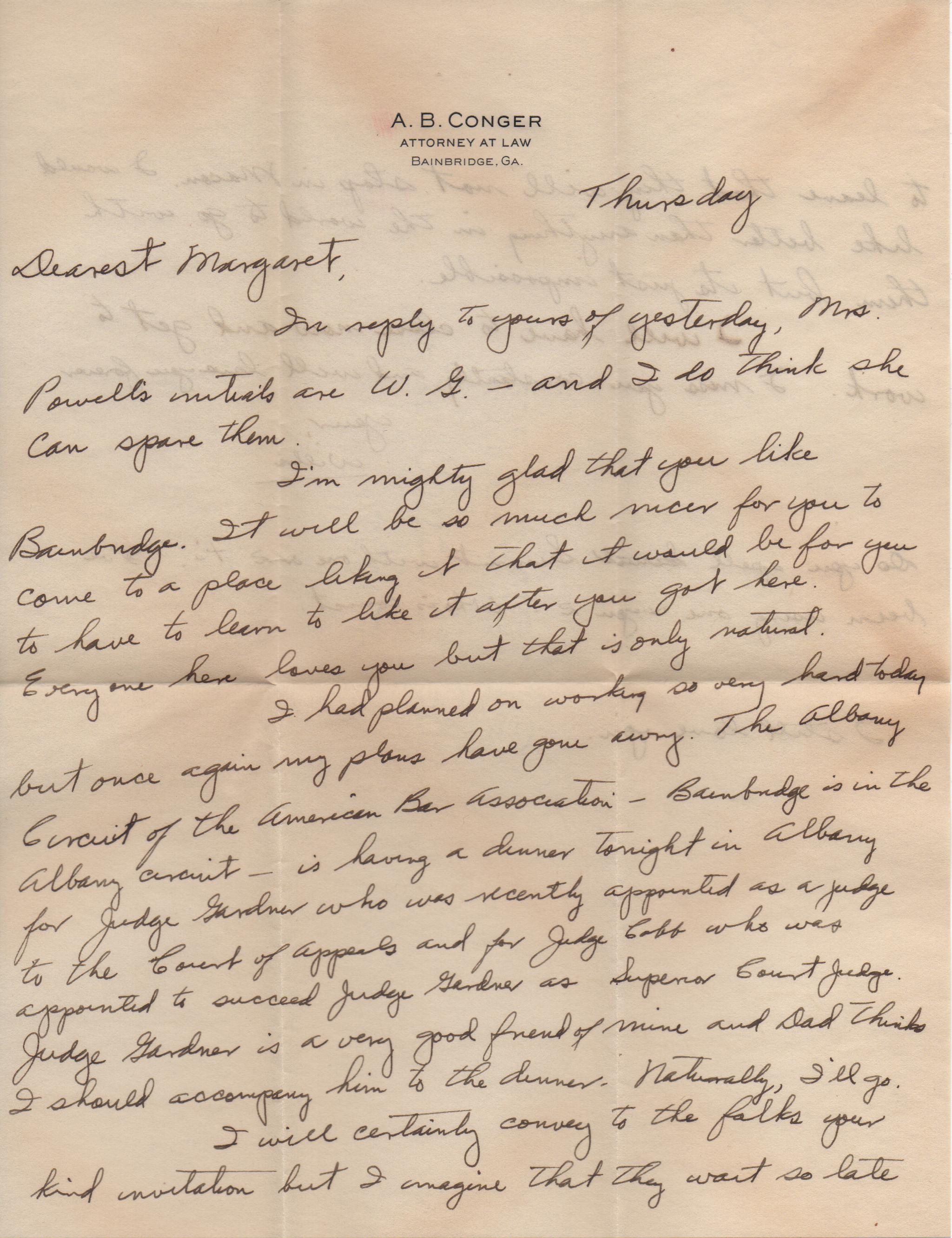 June 20, 1940: Front of letter