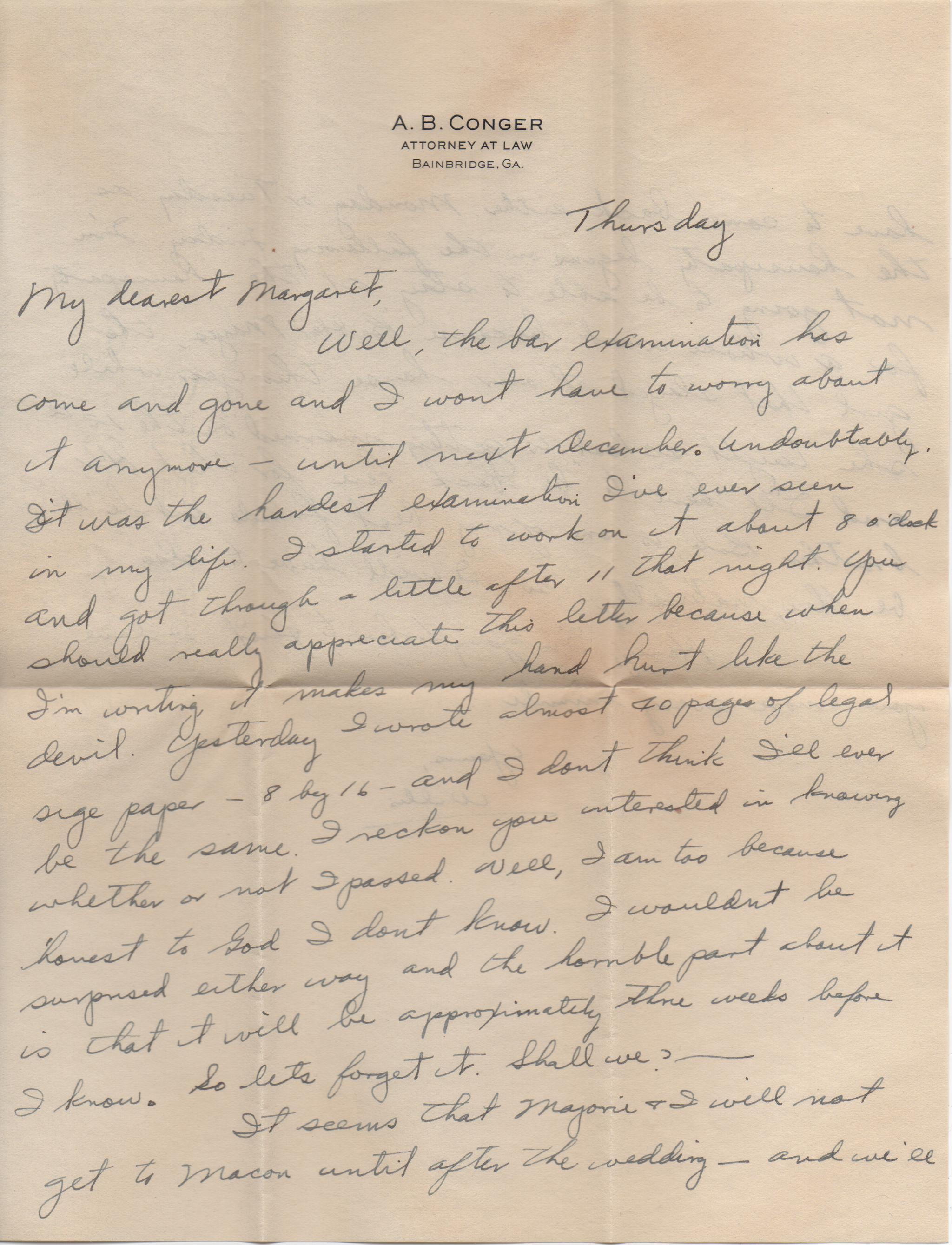 June 27, 1940: Front of letter