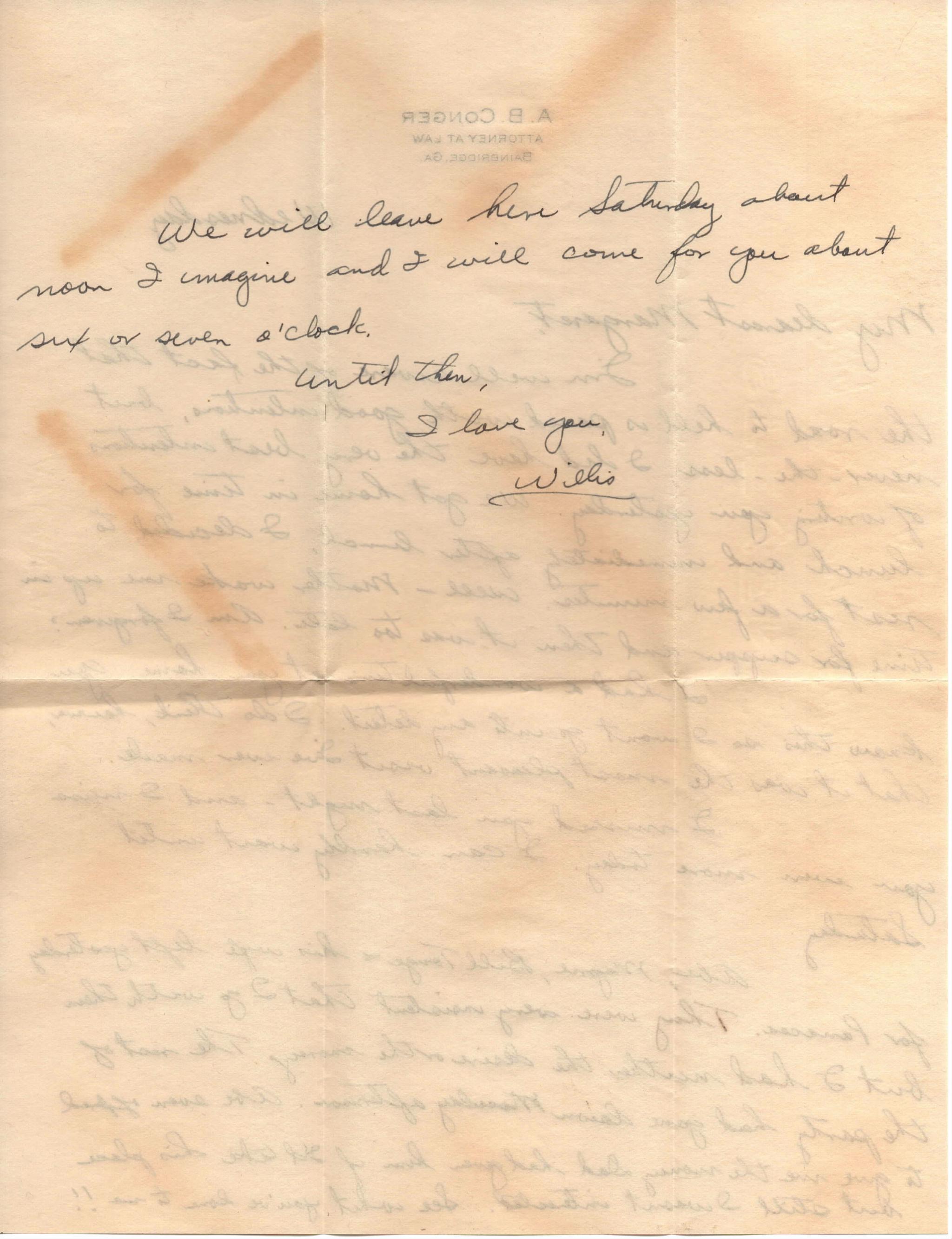 July 3, 1940: Back of letter