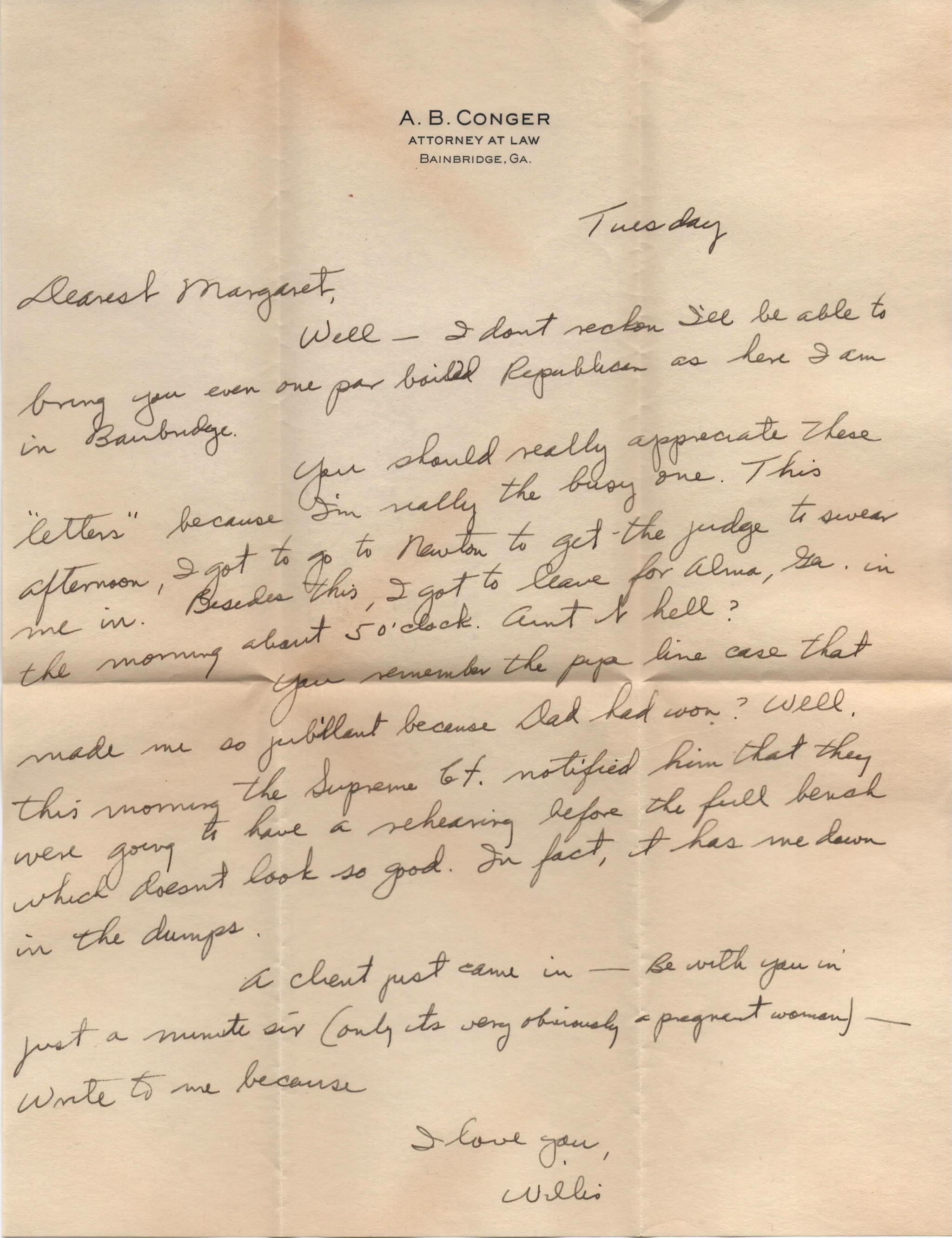 July 16, 1940: Front of letter