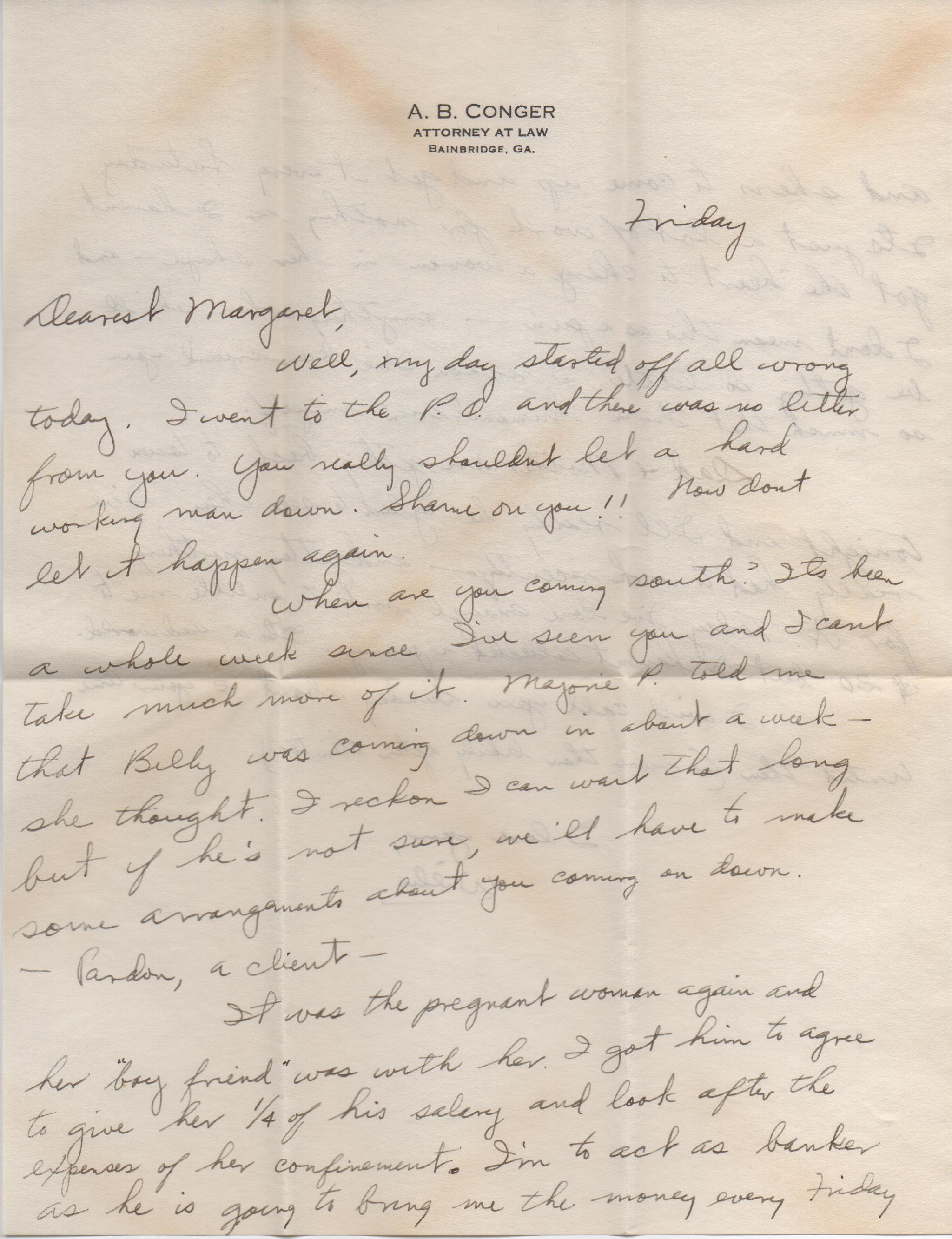 July 19, 1940: Front of letter