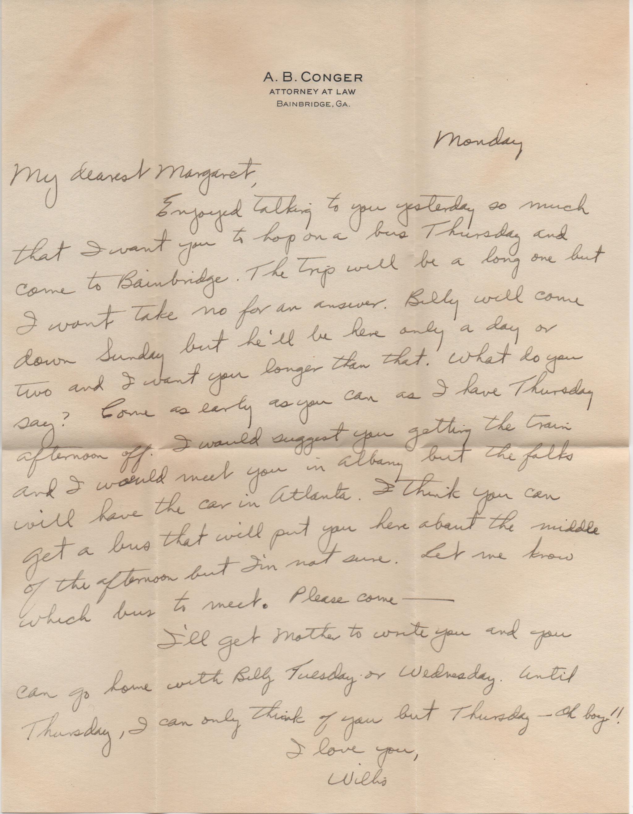 July 22, 1940: Front of letter