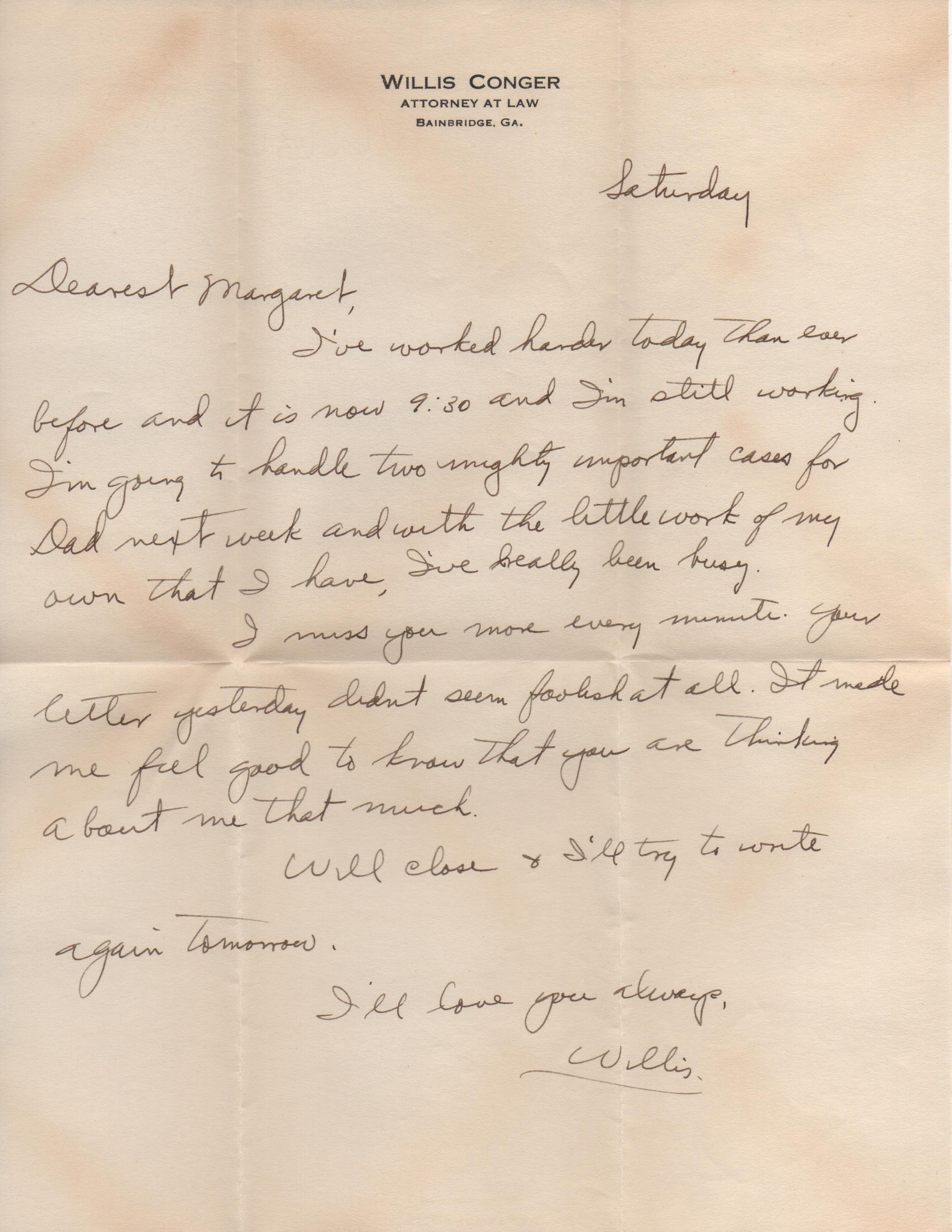 August 3, 1940: Front of letter