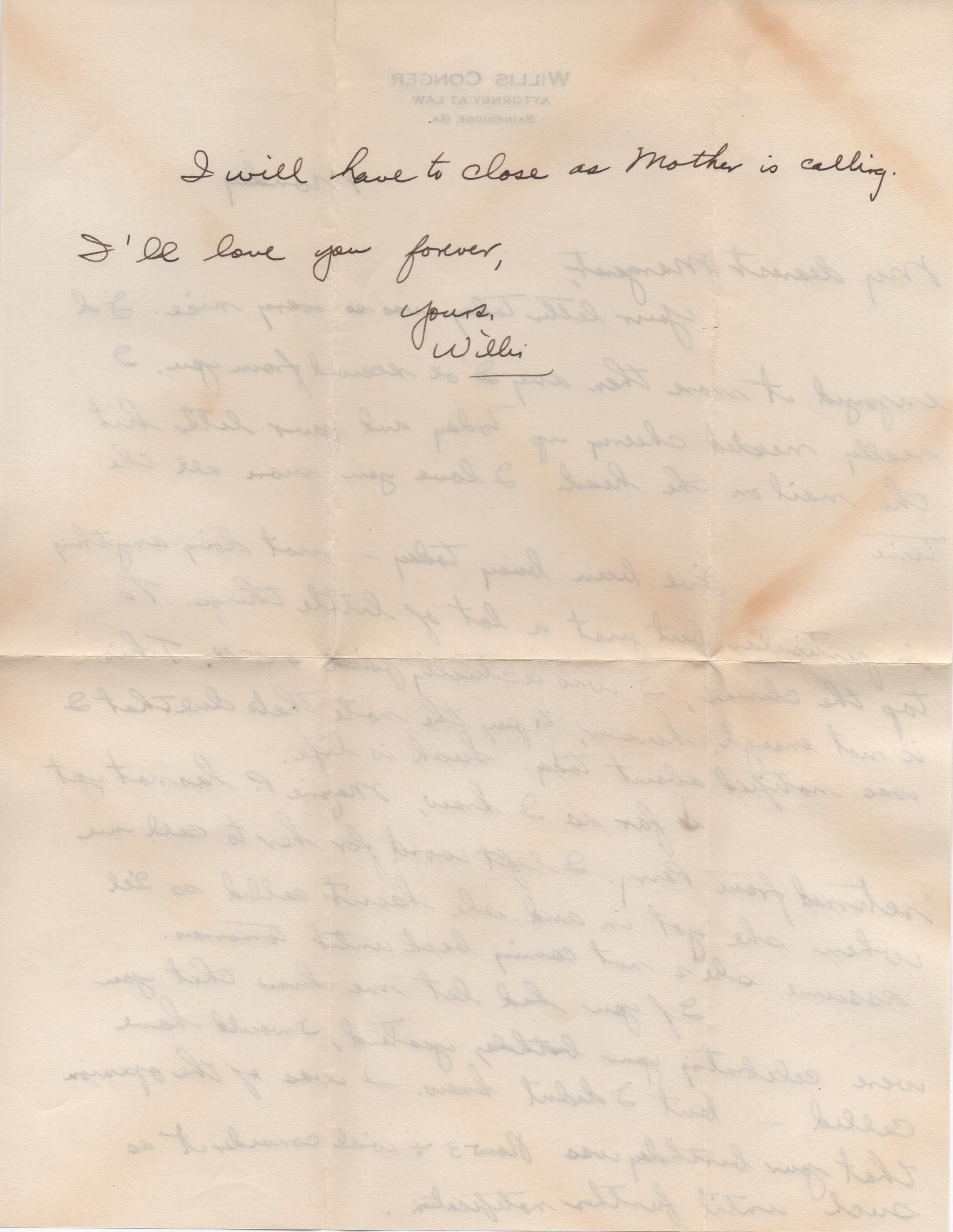 Letter dated August 26, 1940