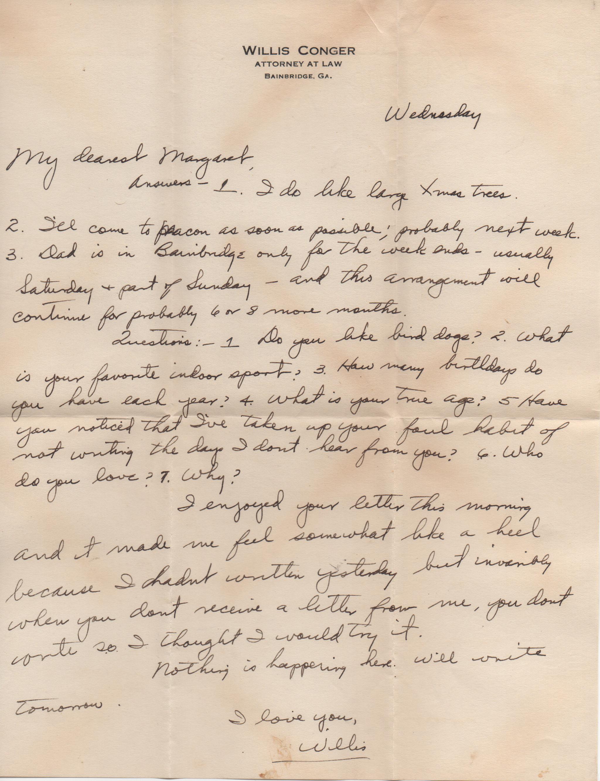 August 28, 1940: Front of letter