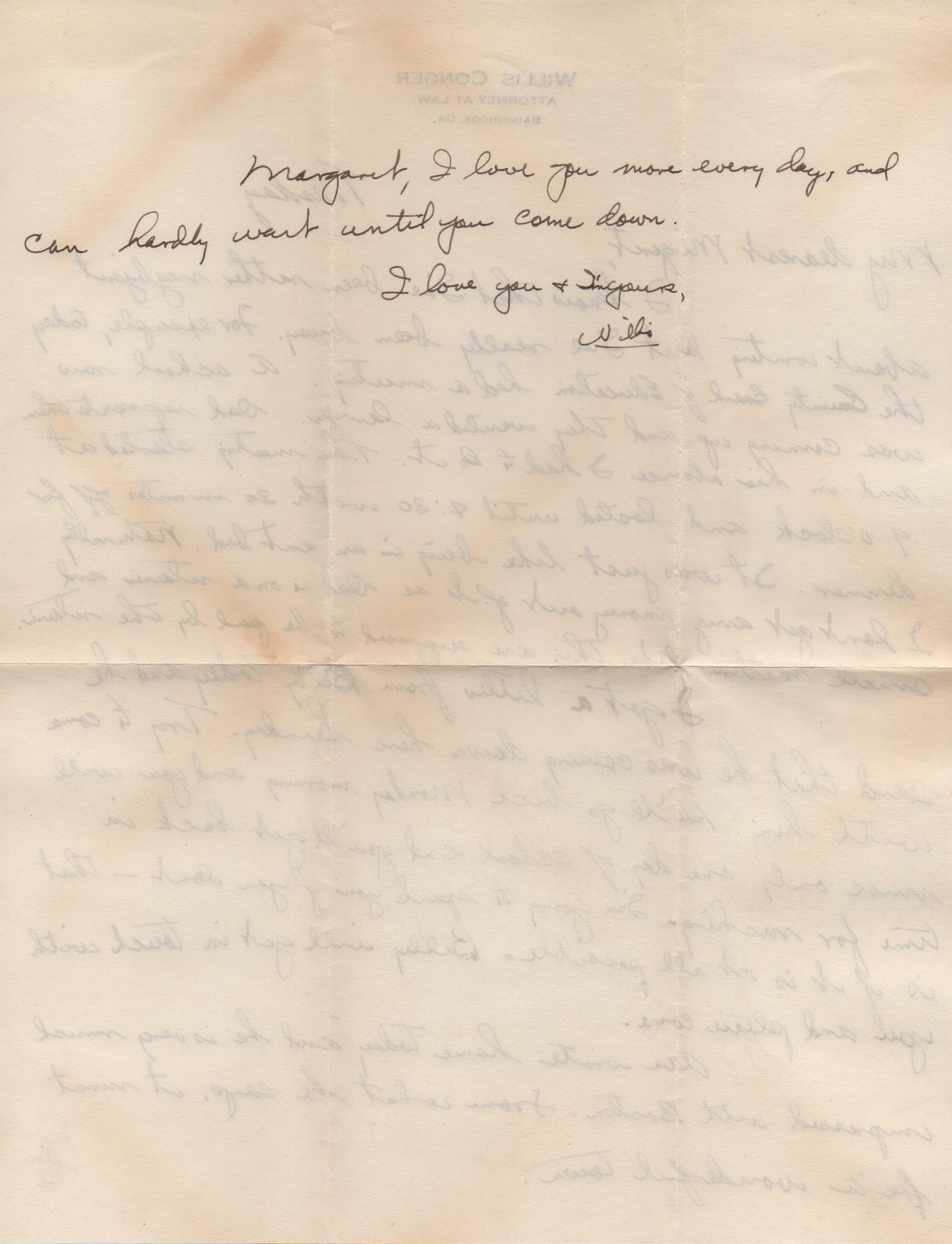 September 17, 1940: Back of letter