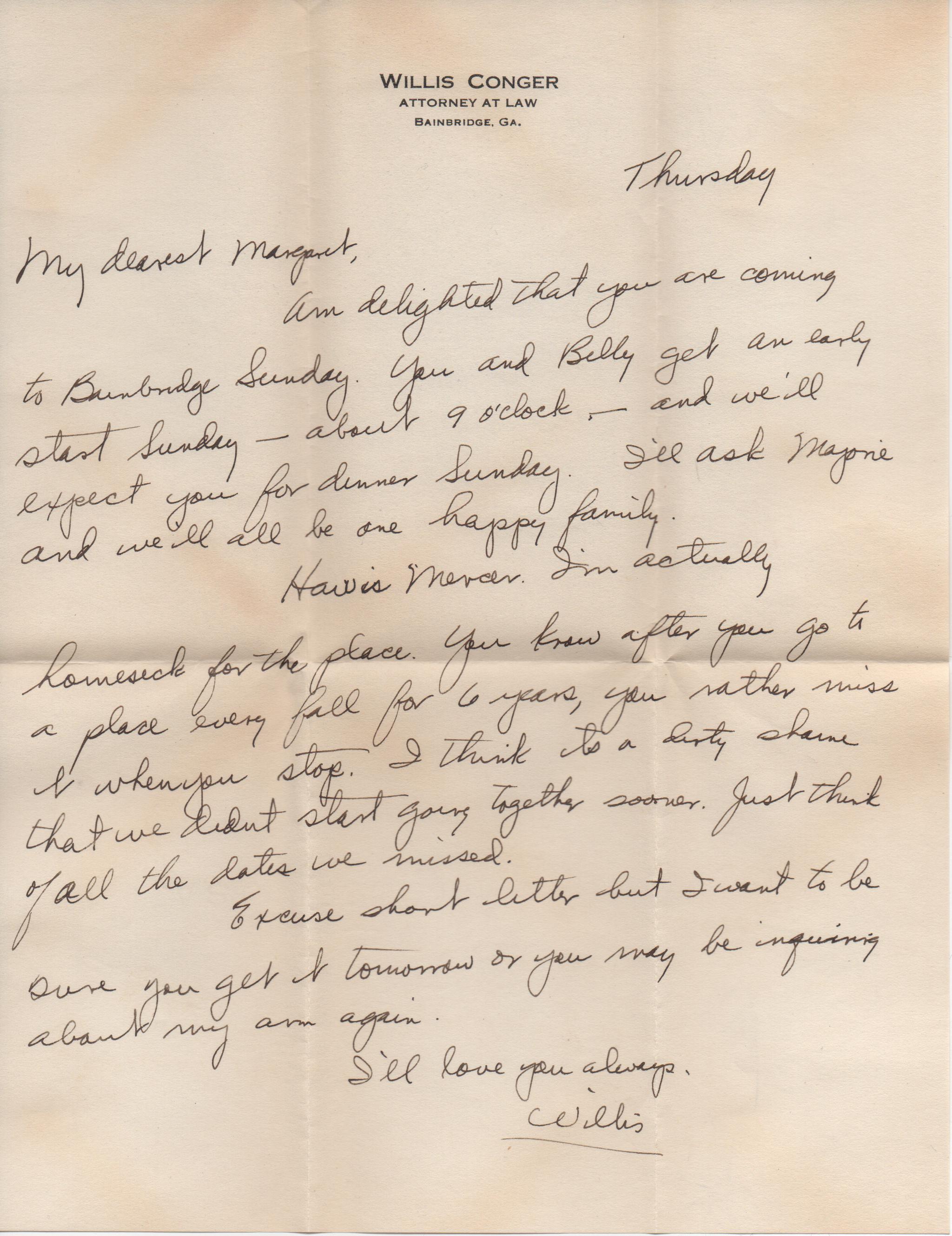 September 19, 1940: Front of letter