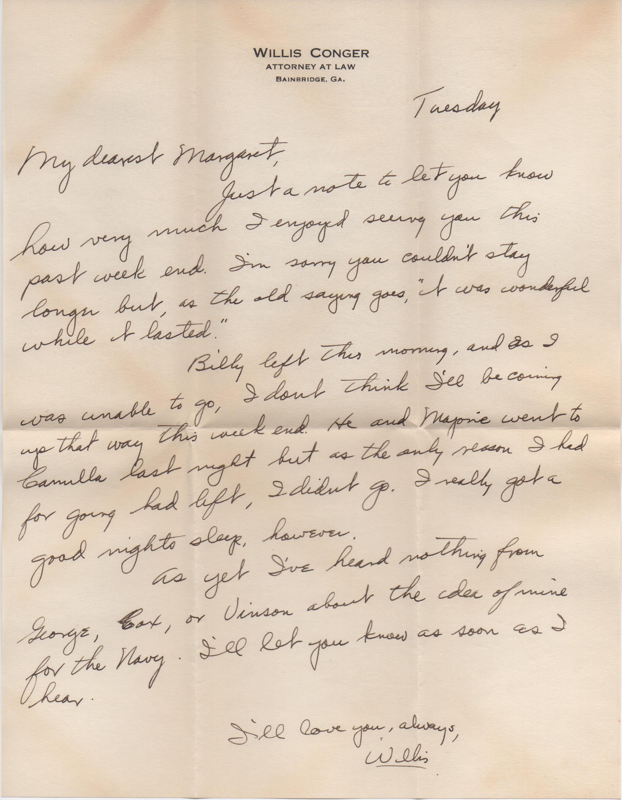 September 24, 1940: Front of letter