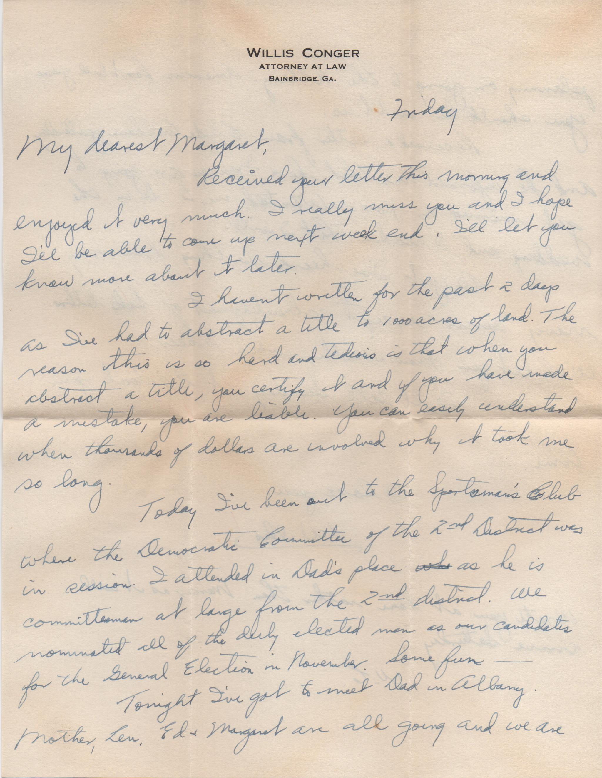 September 27, 1940: Front of letter