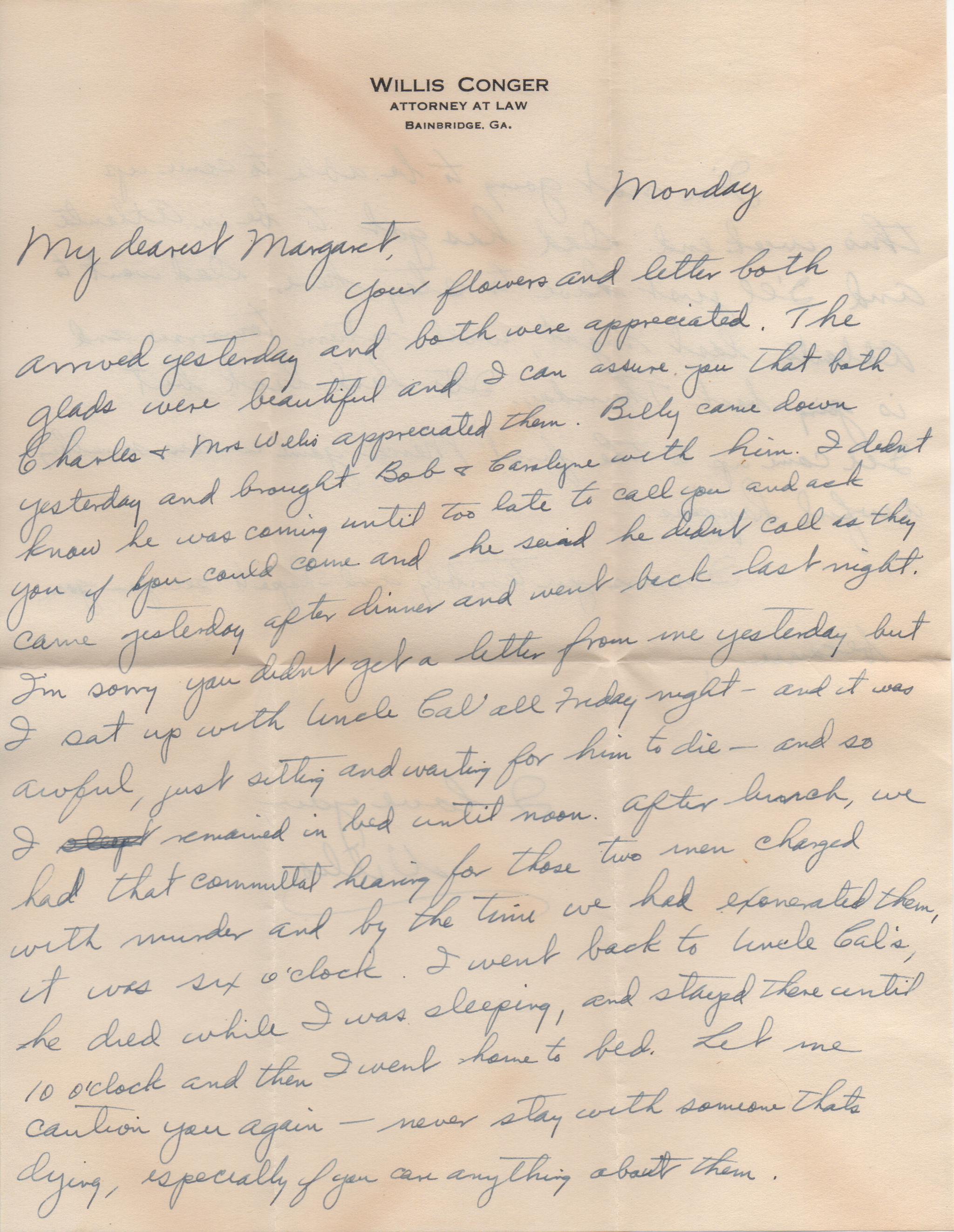 October 14, 1940: Front of letter