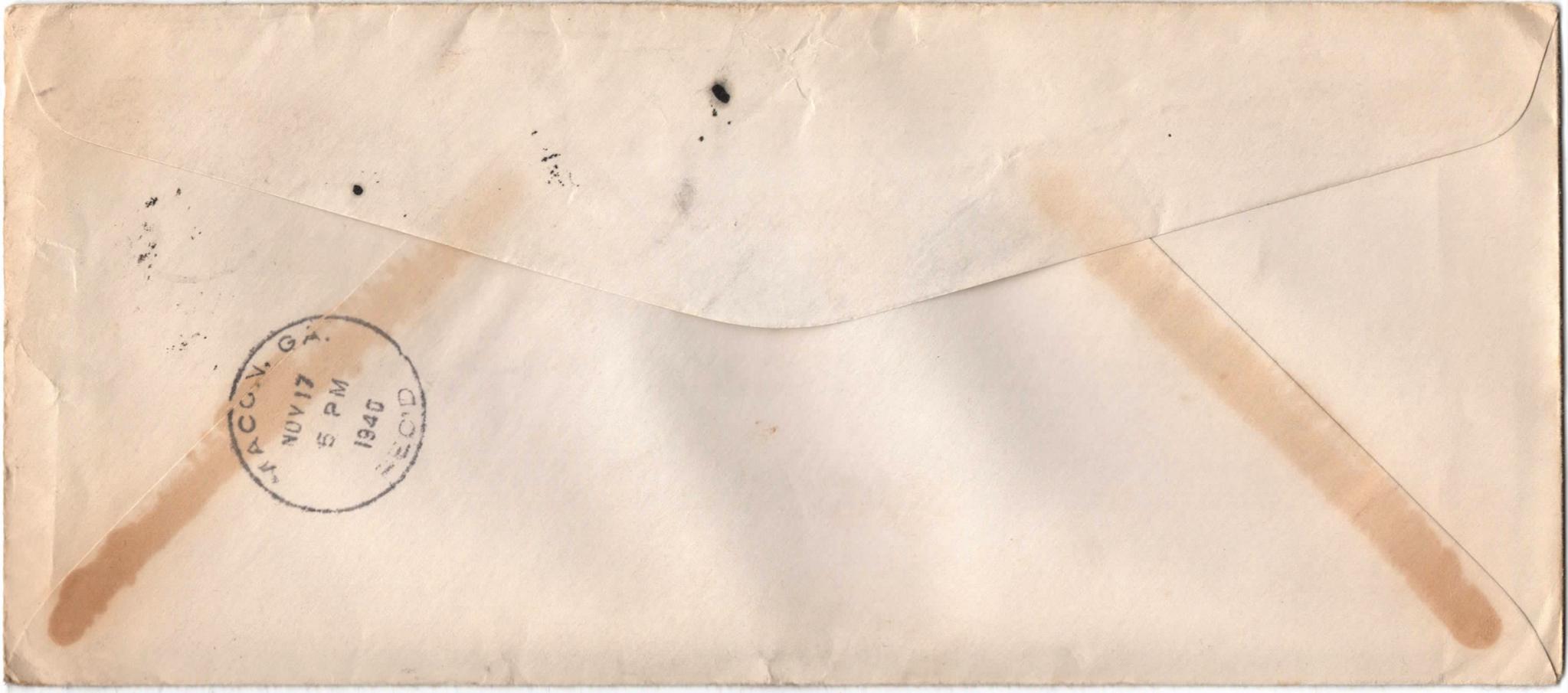 November 16, 1940: Back of envelope