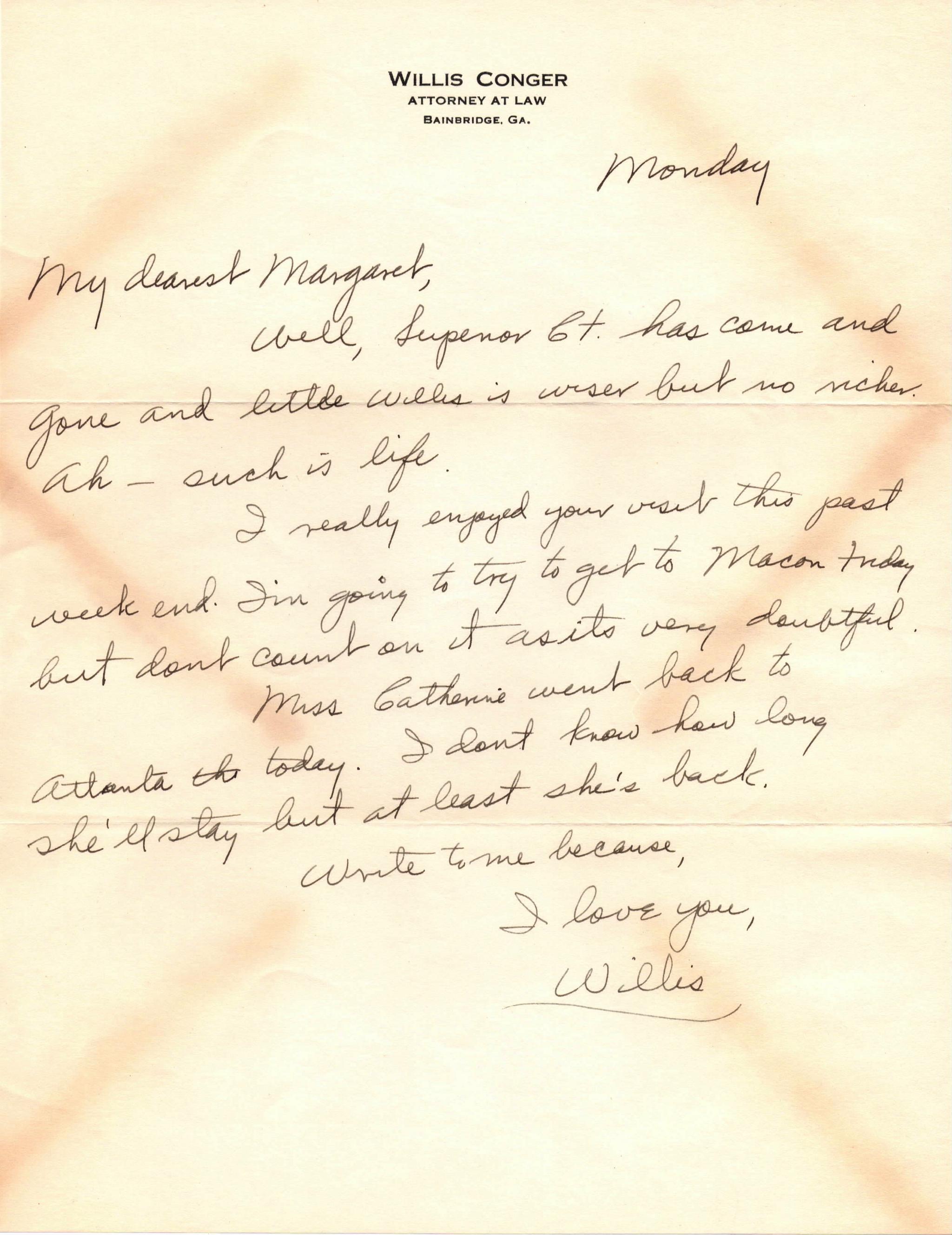 November 25, 1940: Front of letter