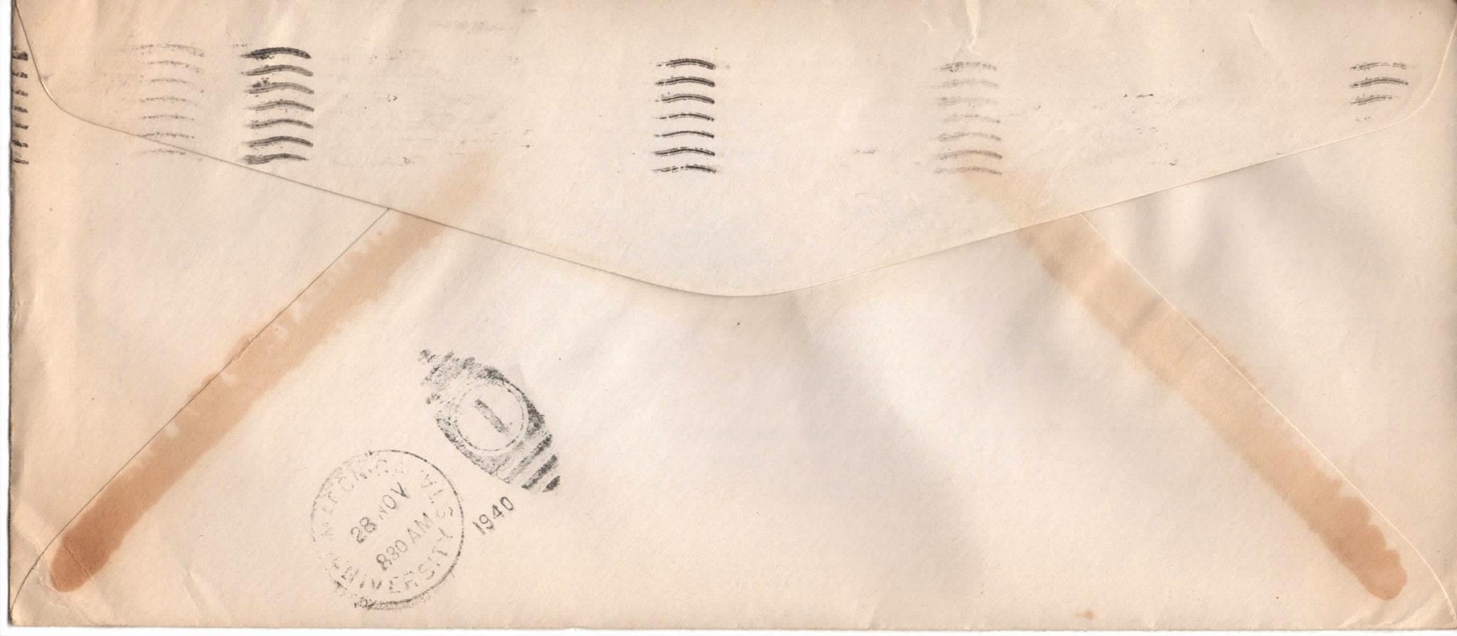 November 27, 1940: Back of envelope