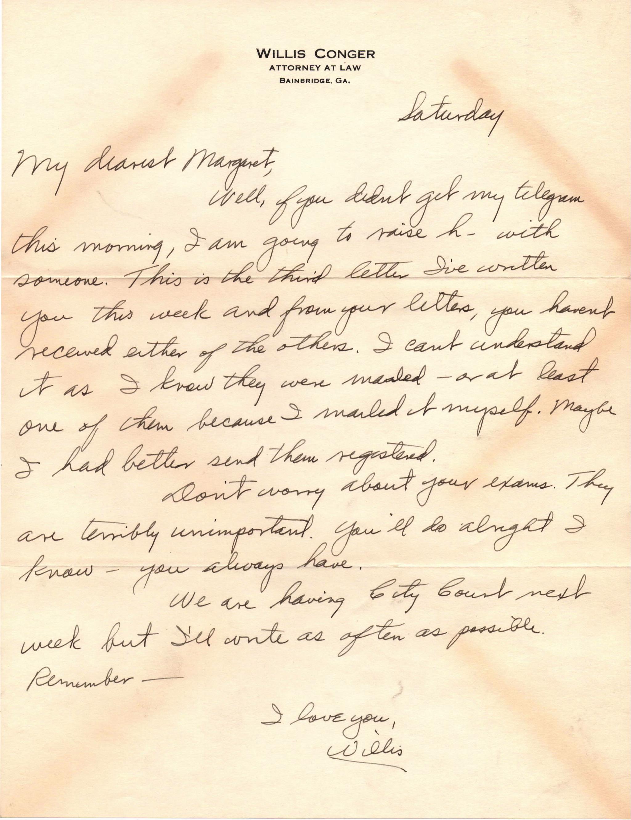 December 14, 1940: Front of letter