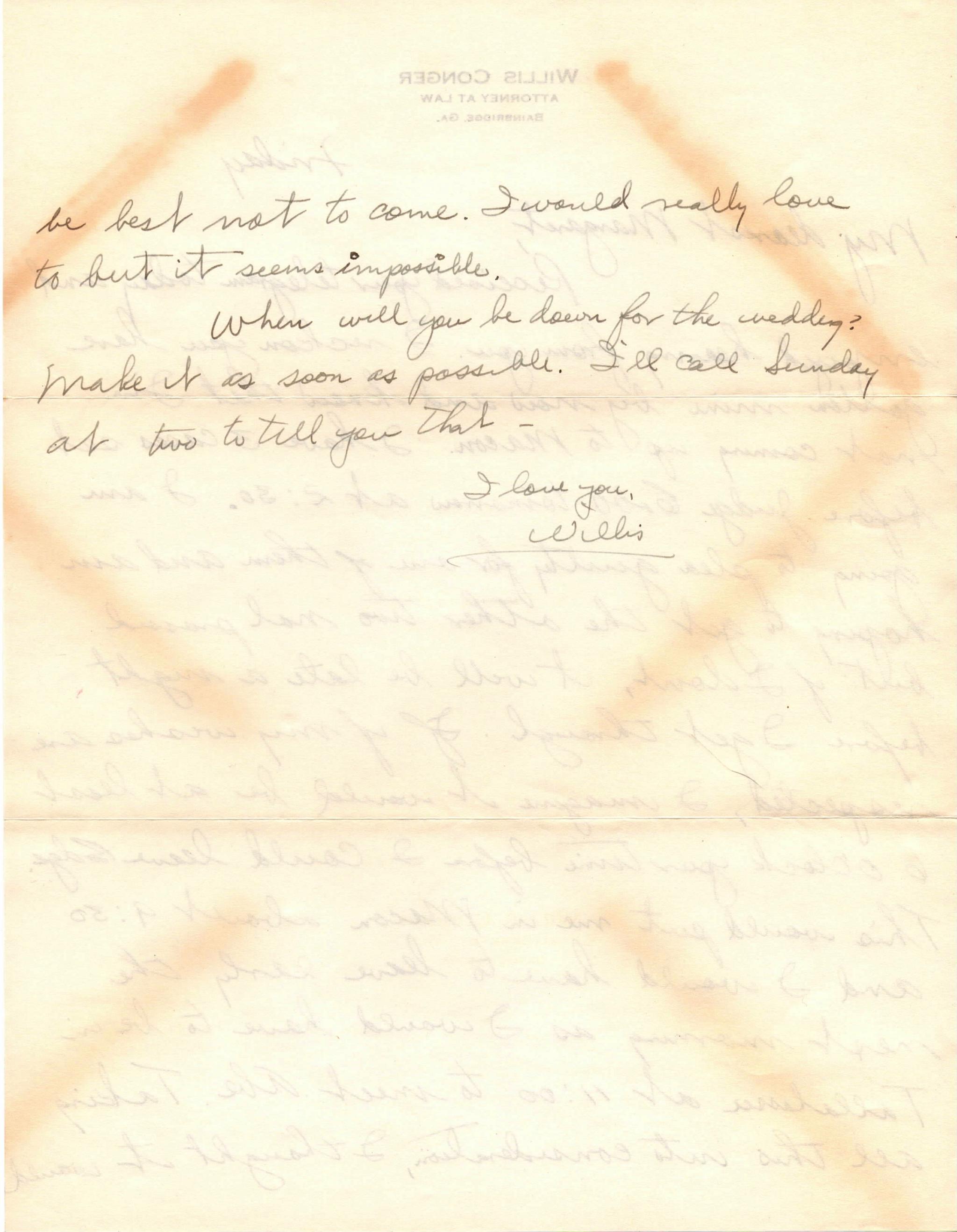 December 20, 1940: Back of letter