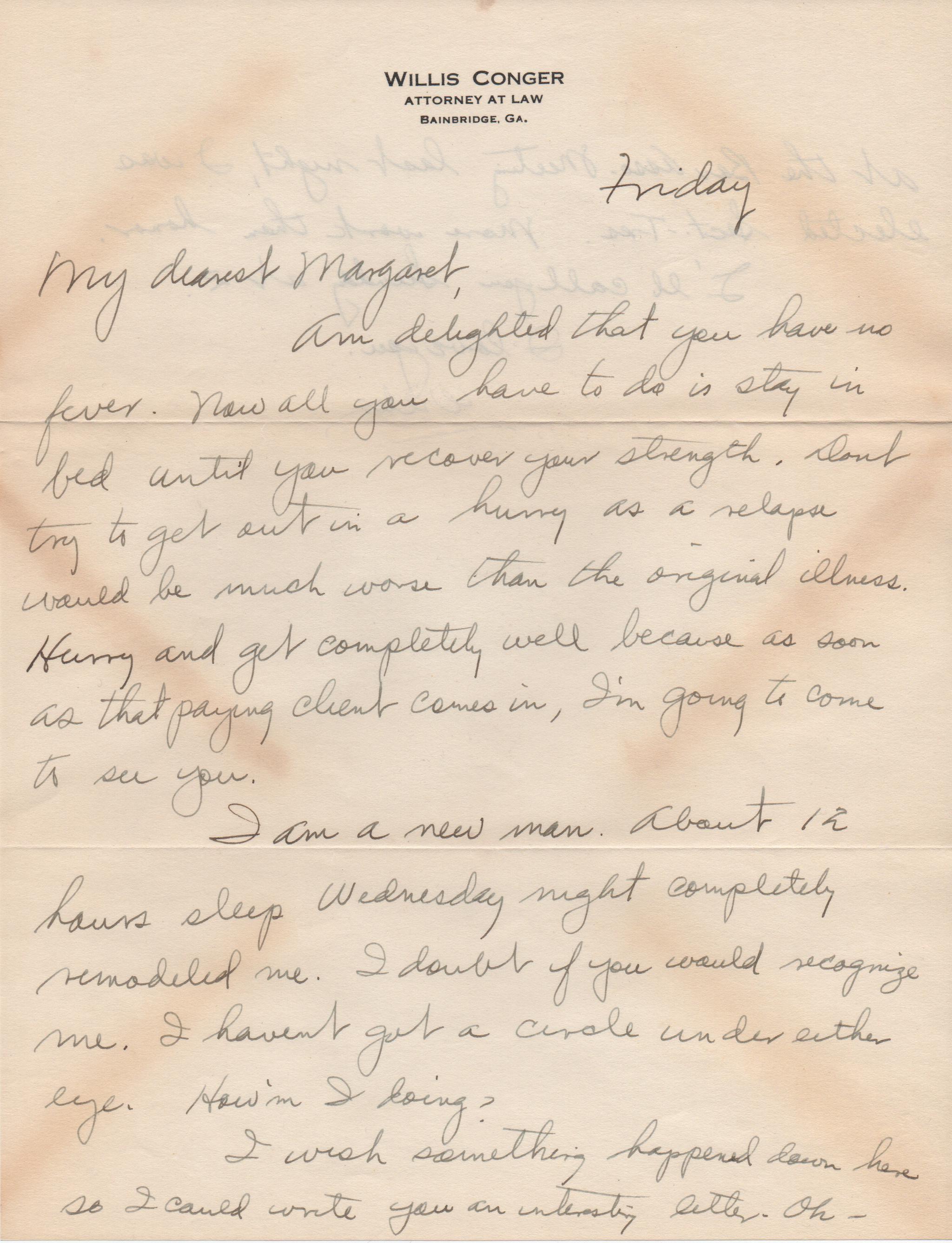 Letter dated January 10, 1941