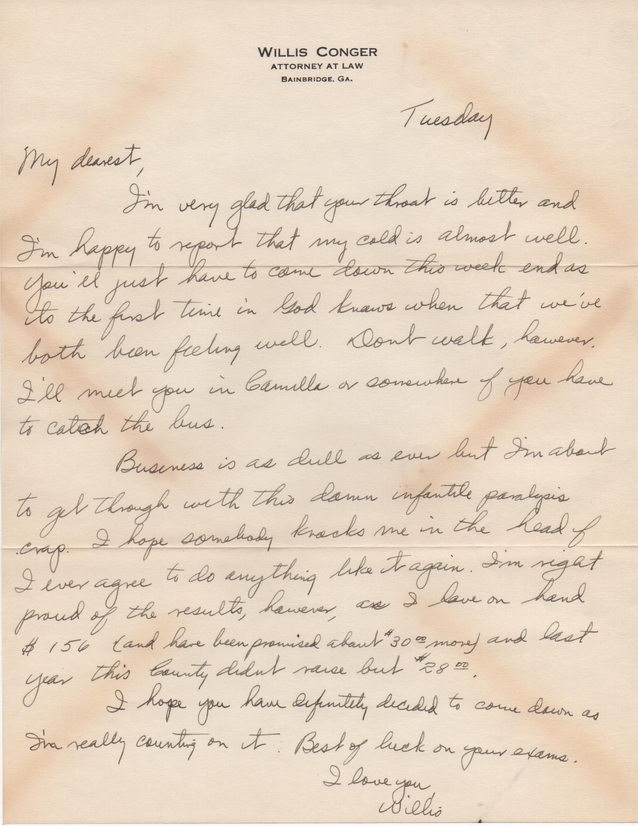 February 4, 1941: Front of letter