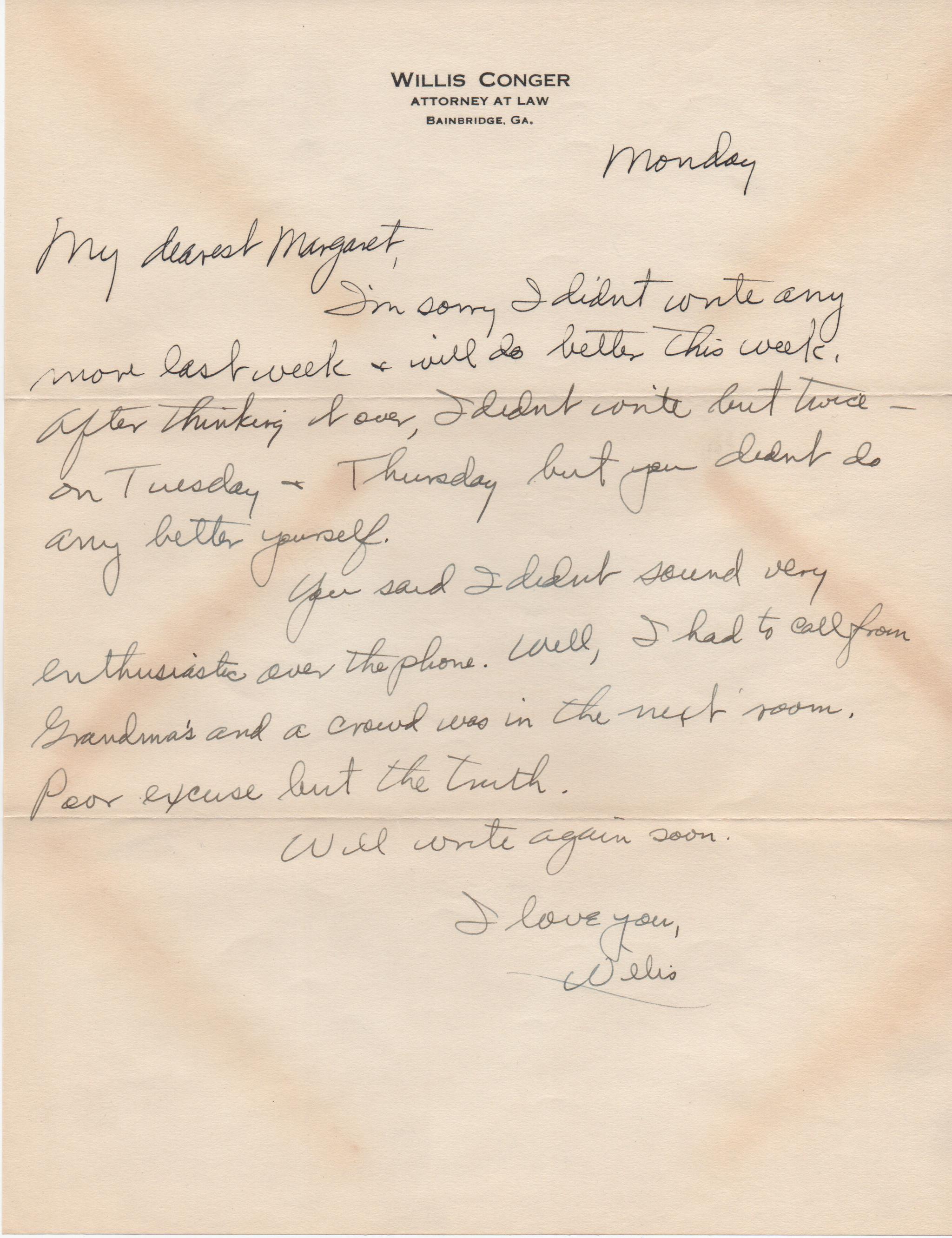 February 24, 1941: Front of letter