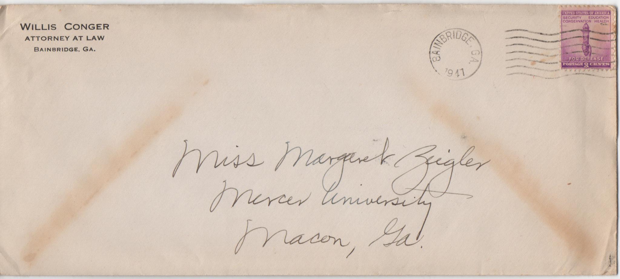Letter dated February 27, 1941
