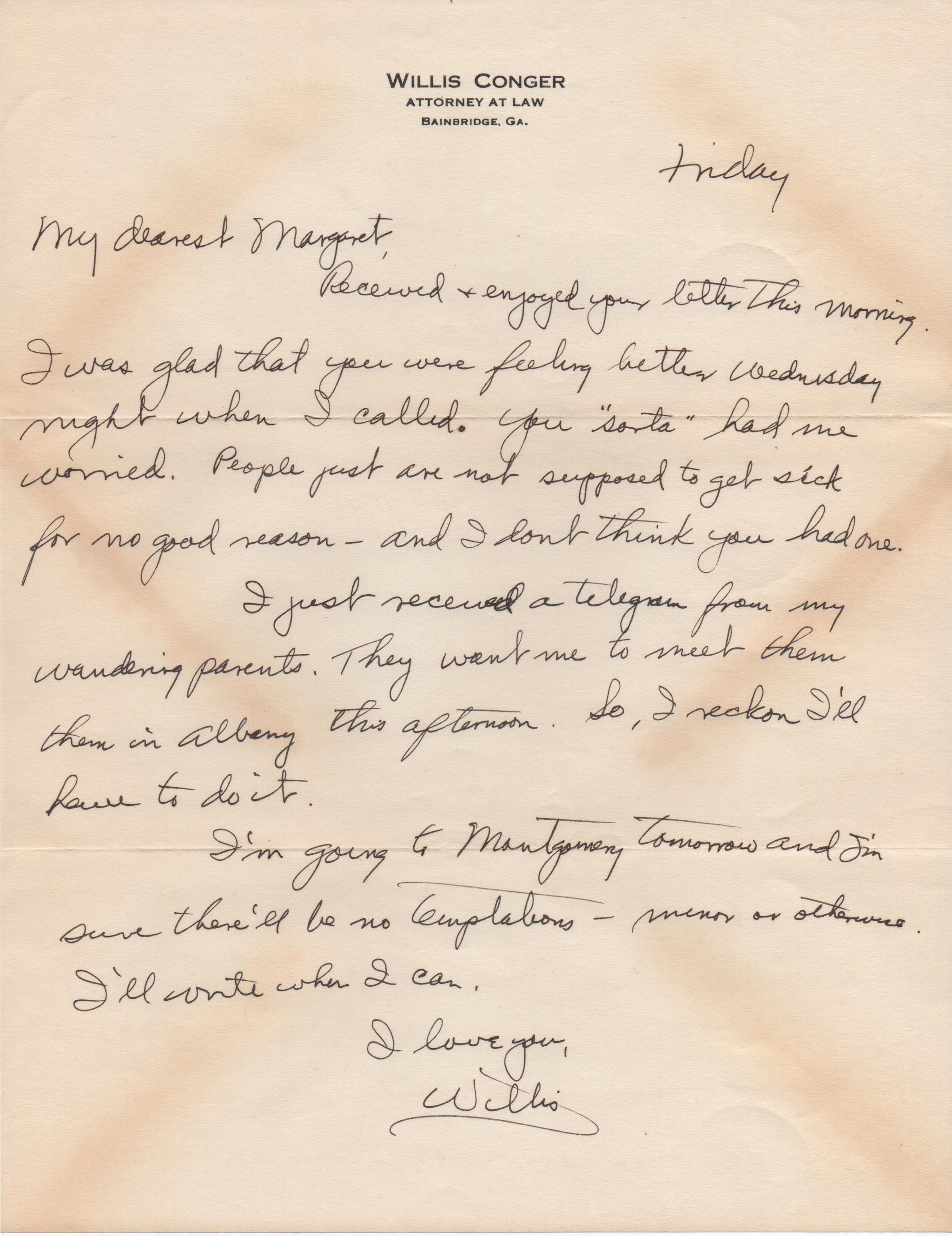 Letter dated April 4, 1941