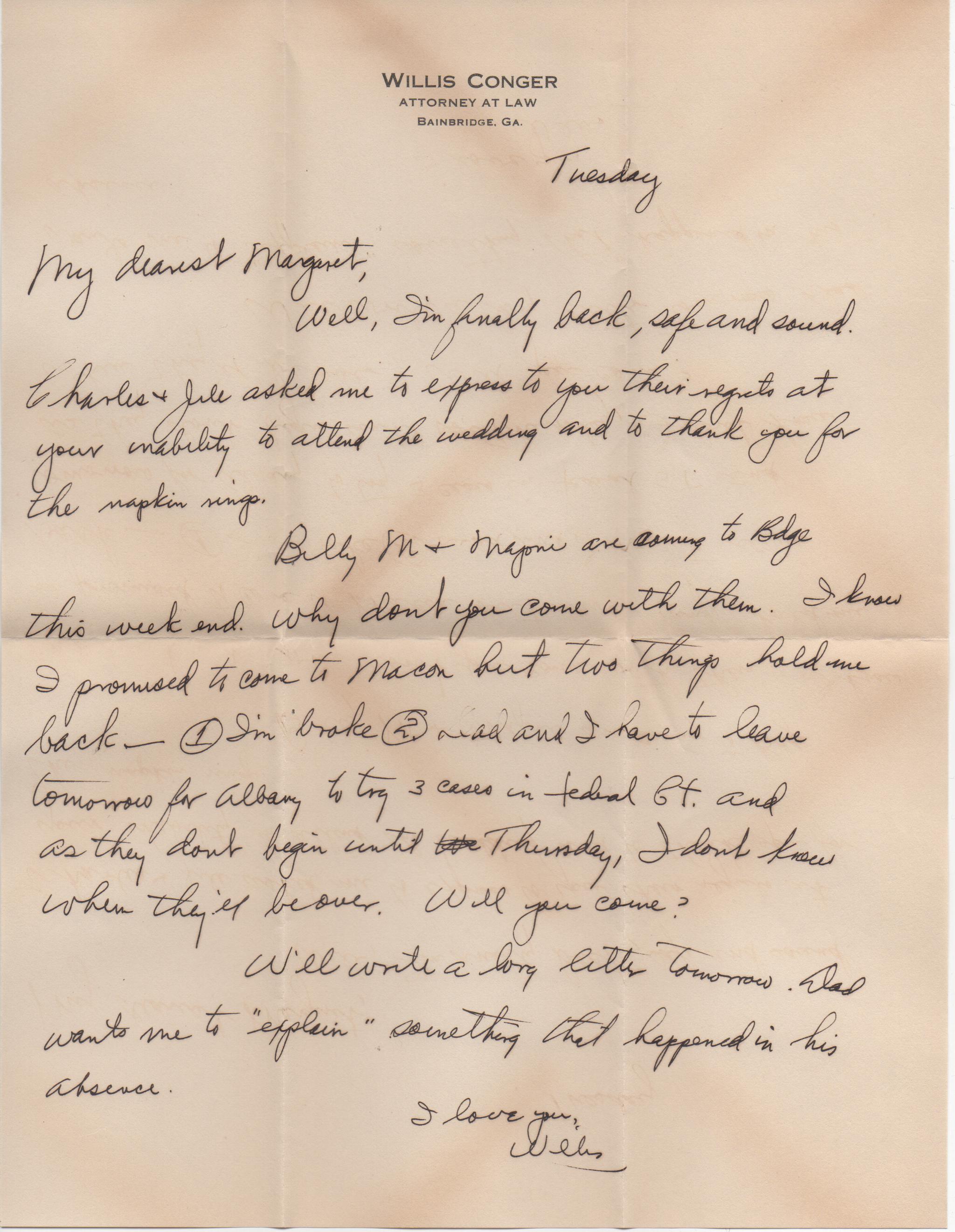 April 8, 1941: Front of letter