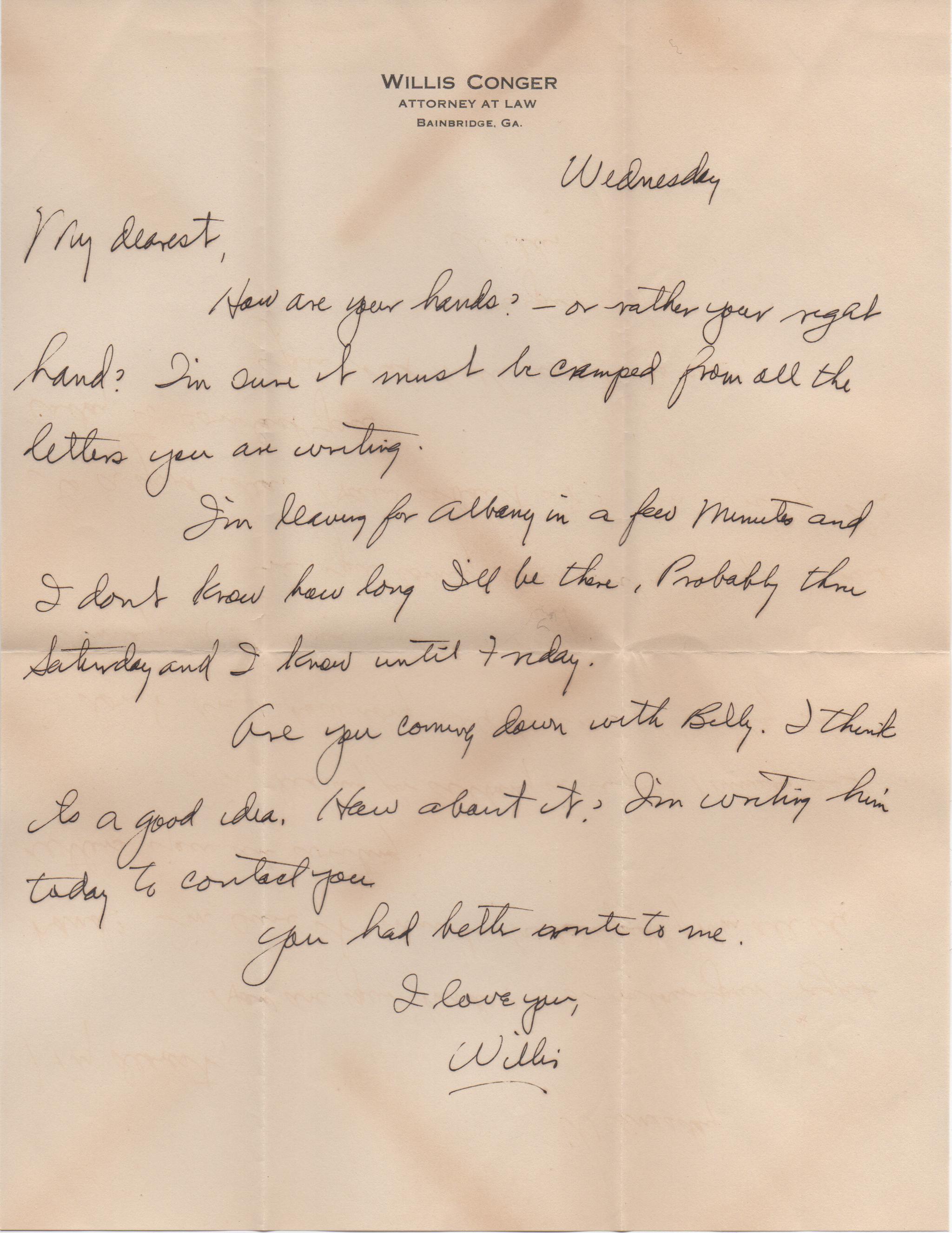 April 9, 1941: Front of letter