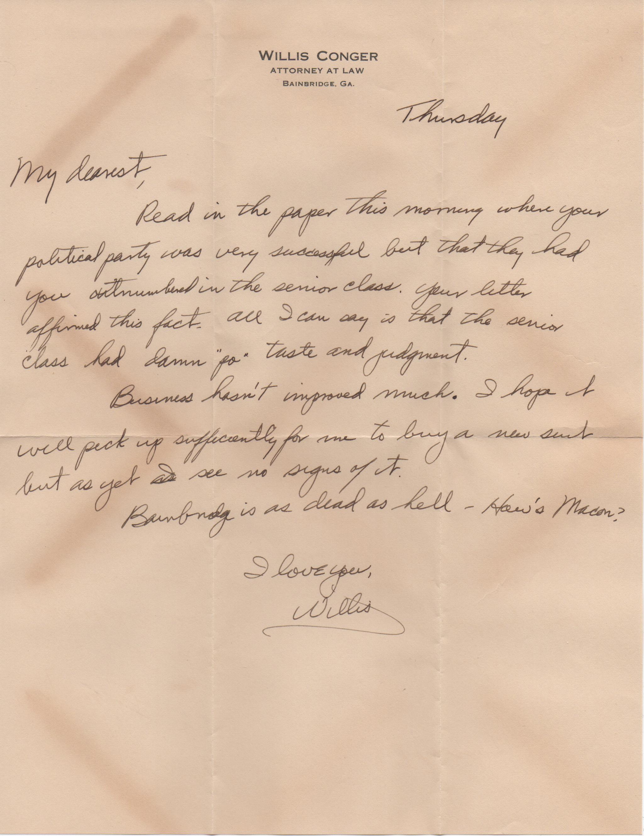 April 17, 1941: Front of letter