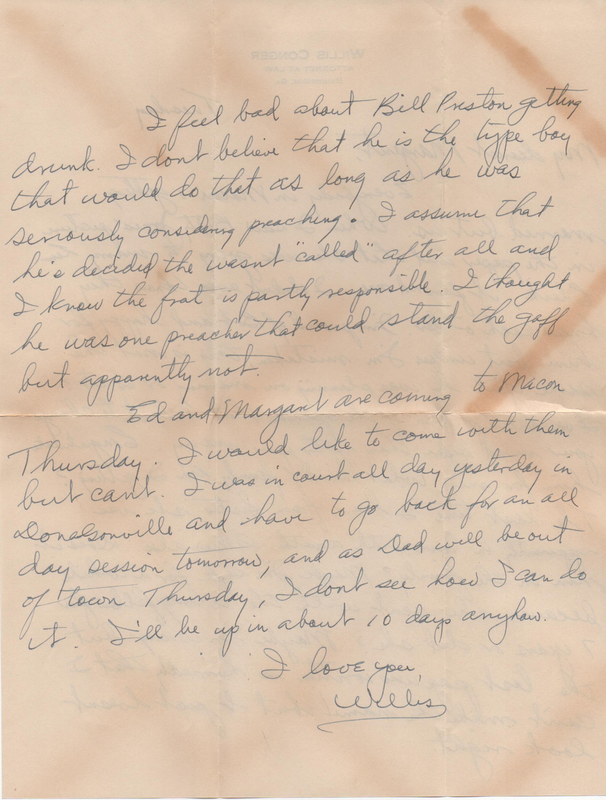 Letter dated April 22, 1941