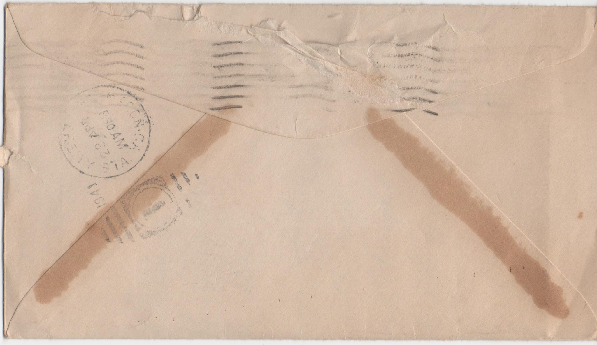 April 22, 1941: Back of envelope