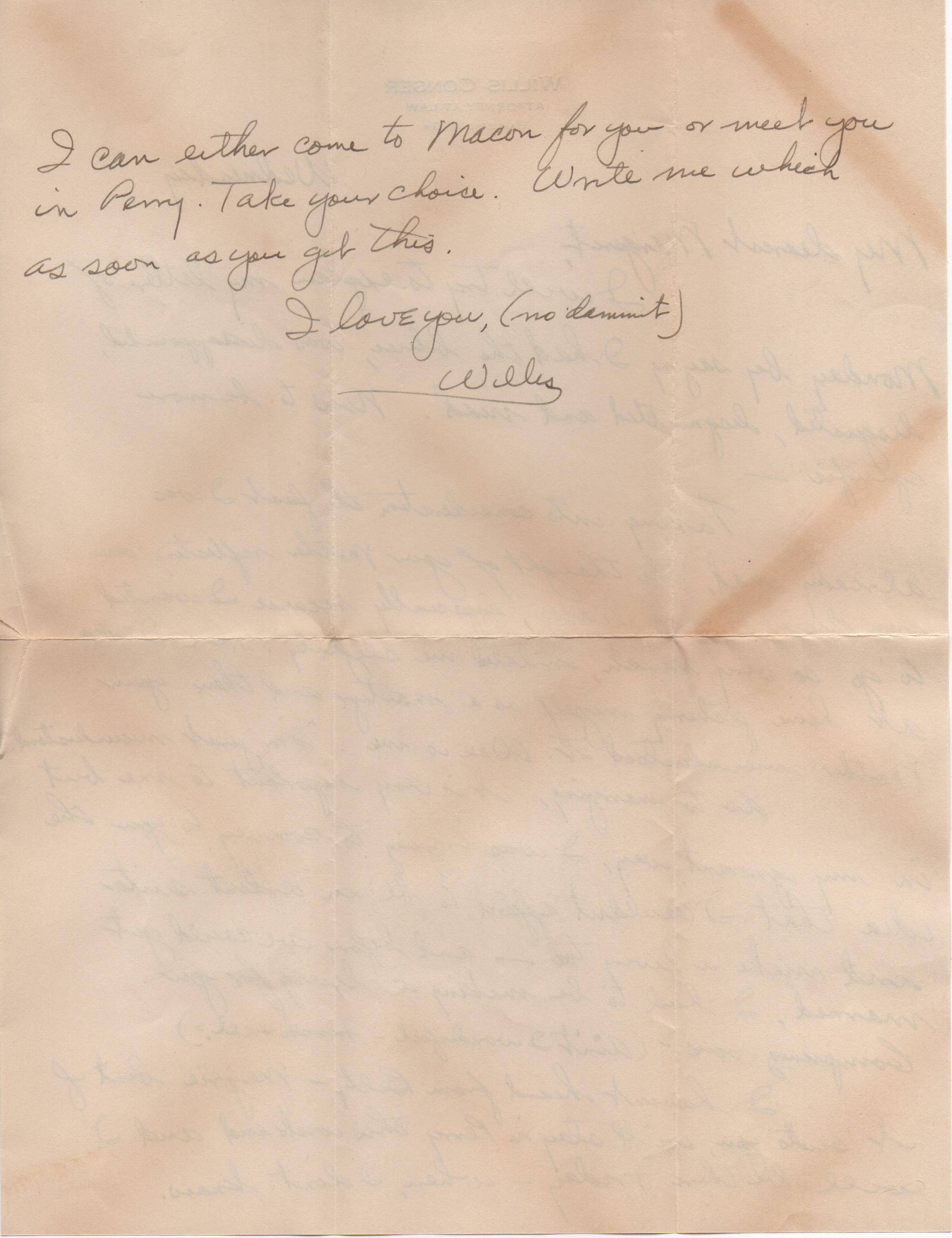 April 30, 1941: Back of letter