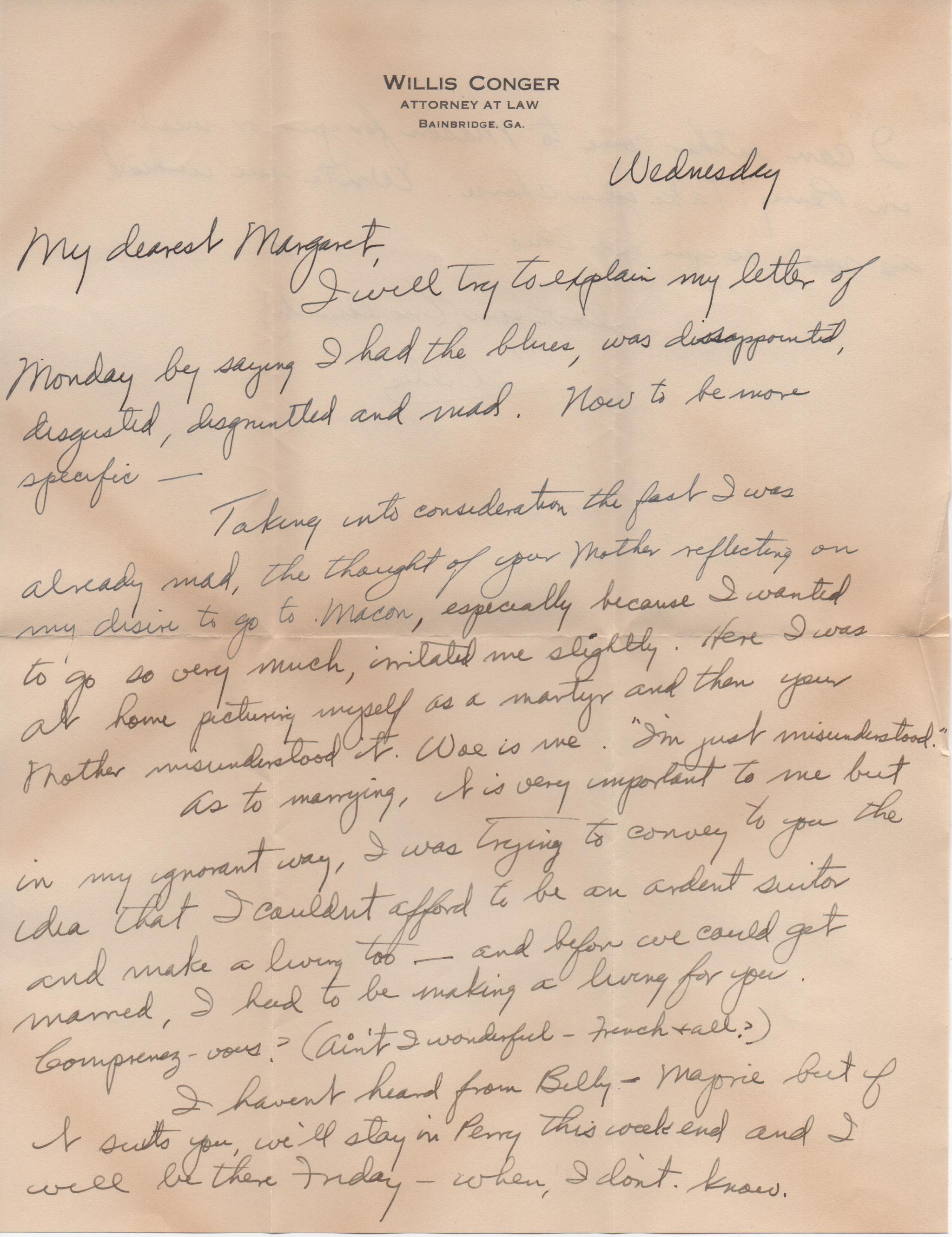 April 30, 1941: Front of letter