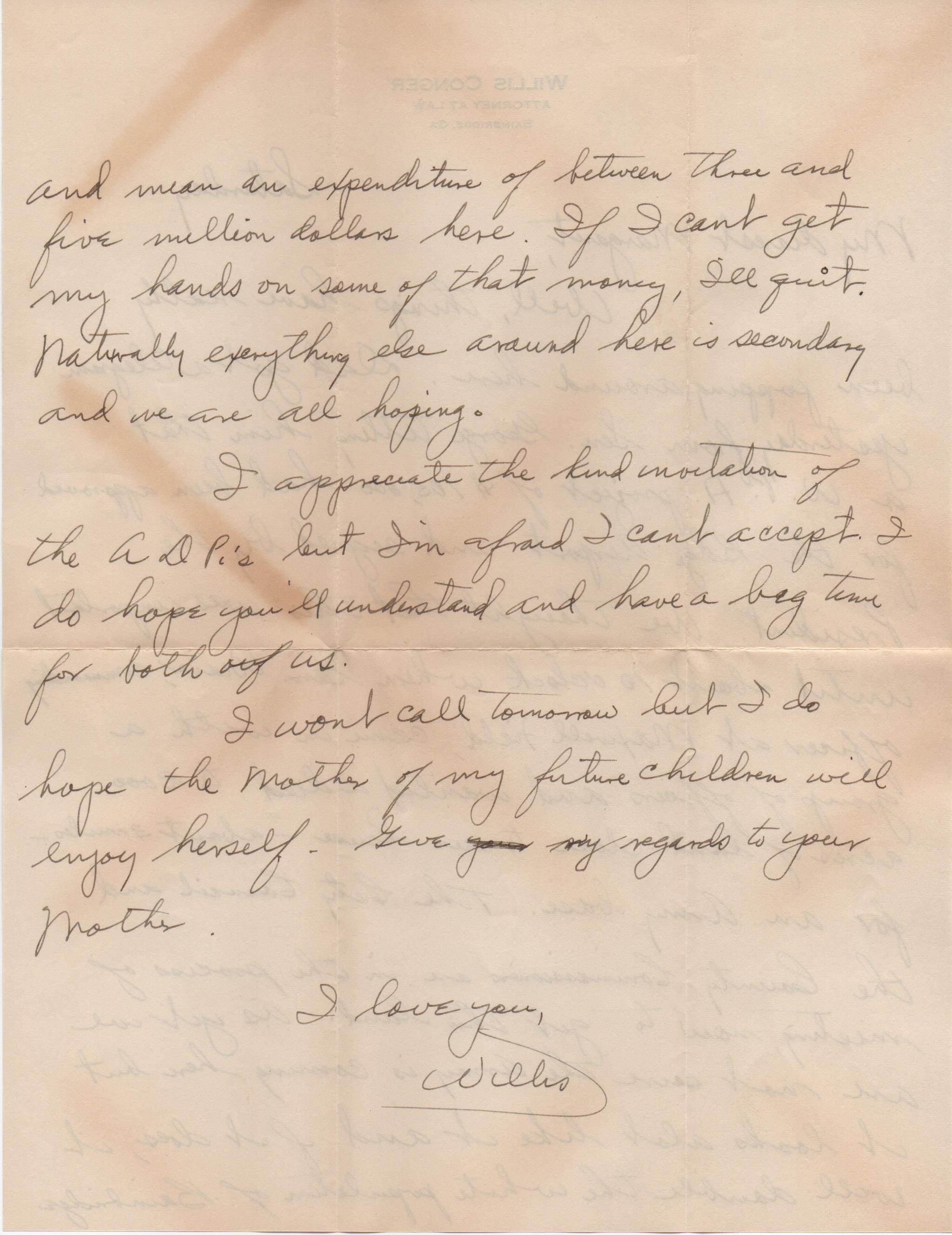 May 10, 1941: Back of letter