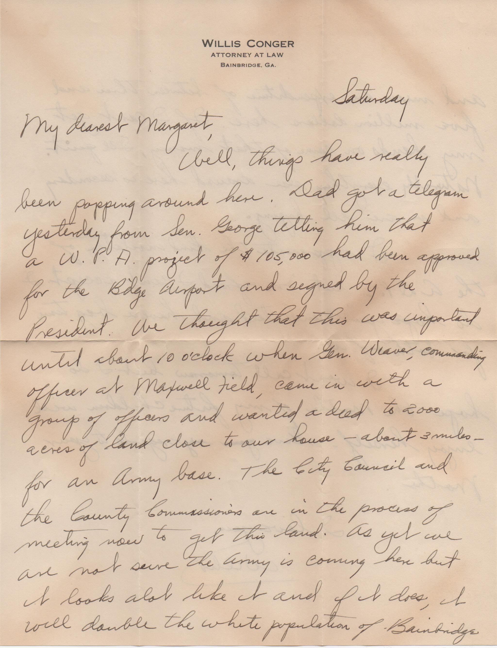 May 10, 1941: Front of letter