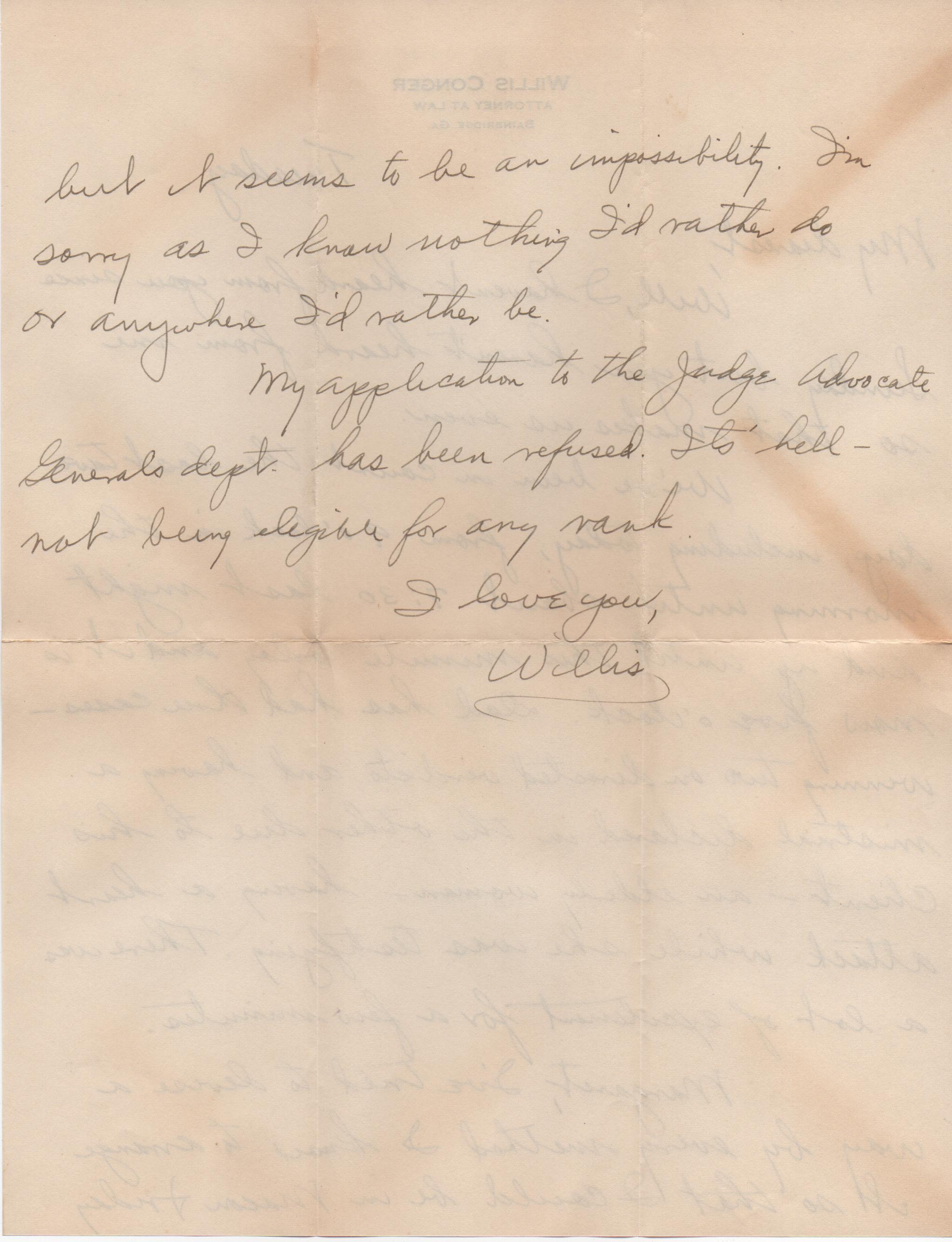 May 13, 1941: Back of letter