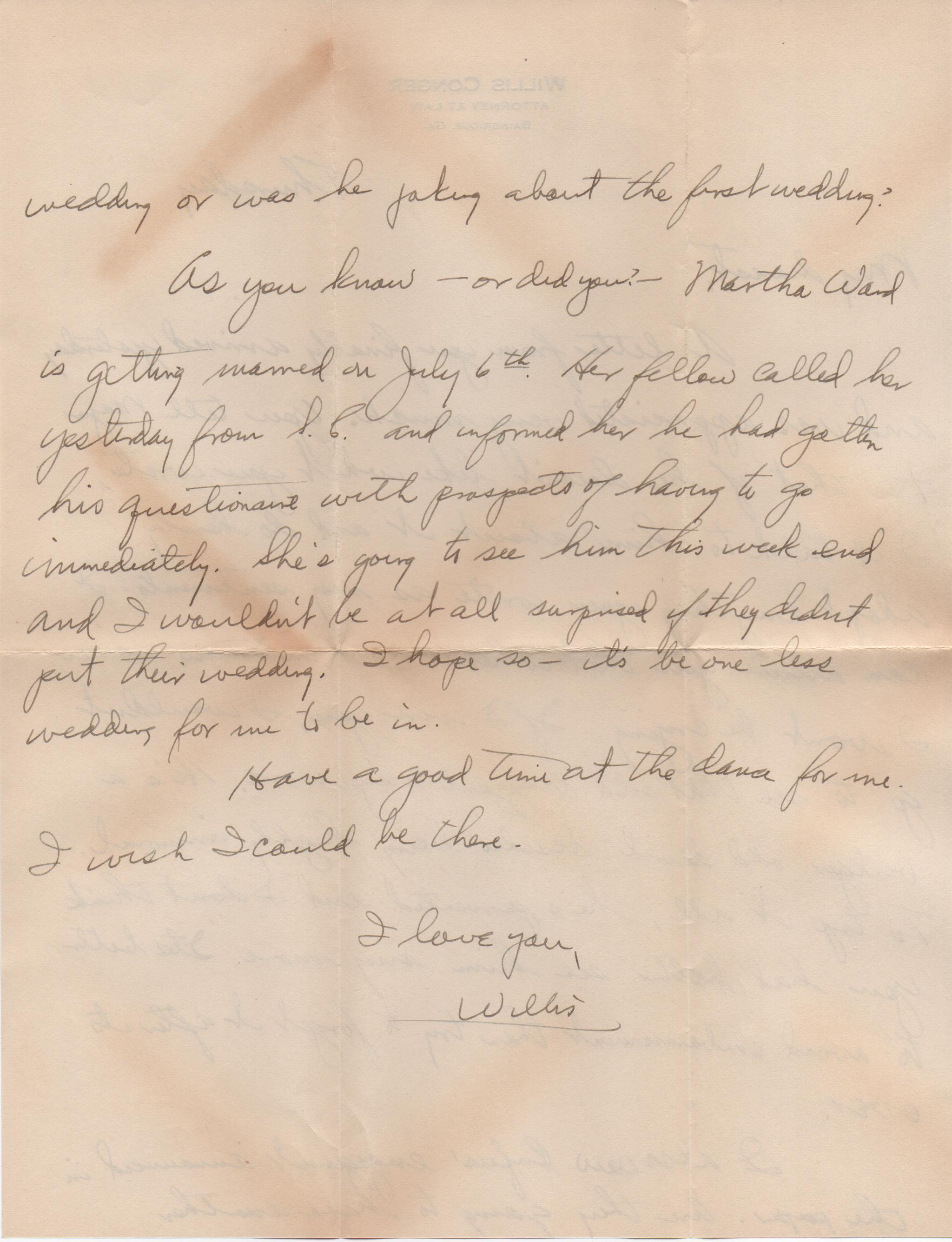 May 15, 1941: Back of letter