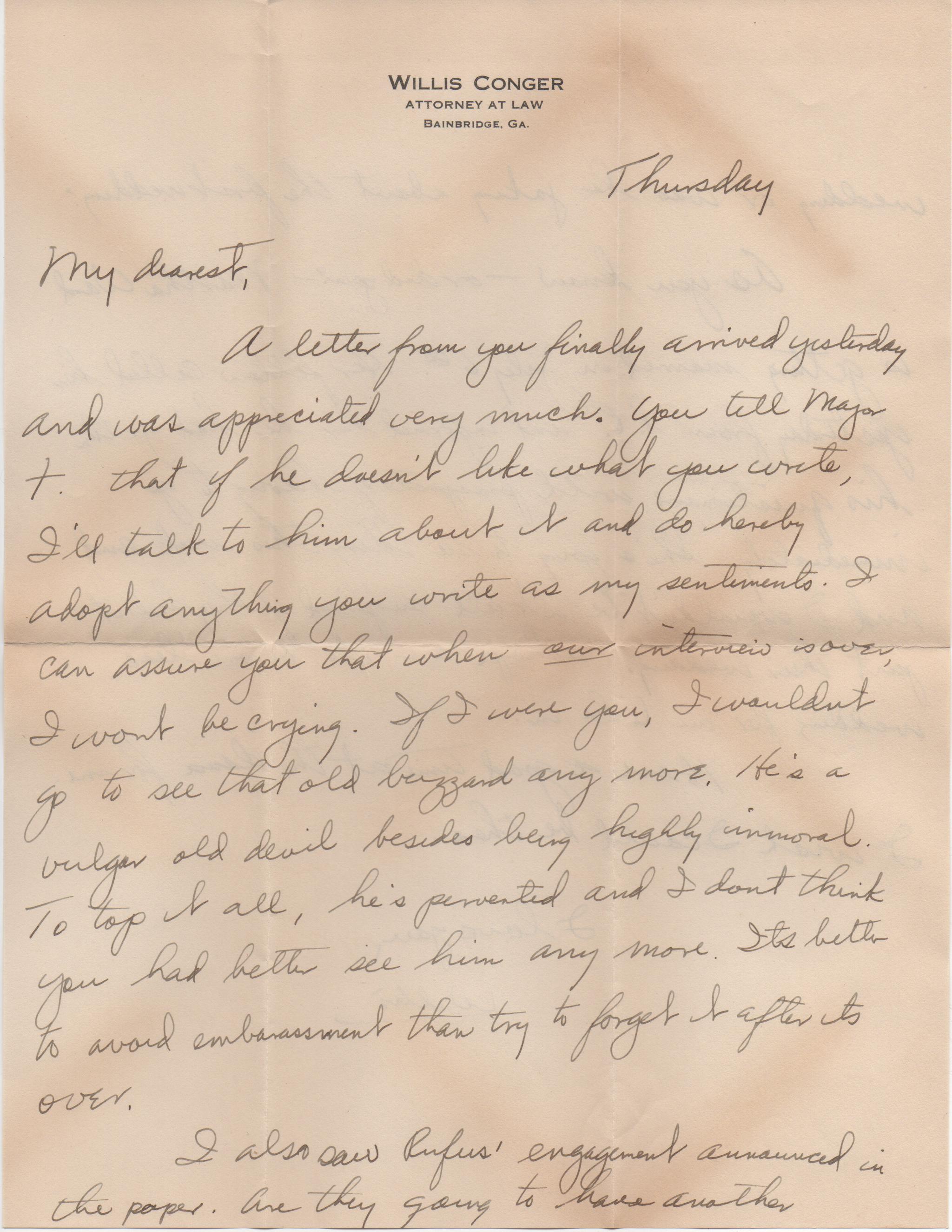 May 15, 1941: Front of letter