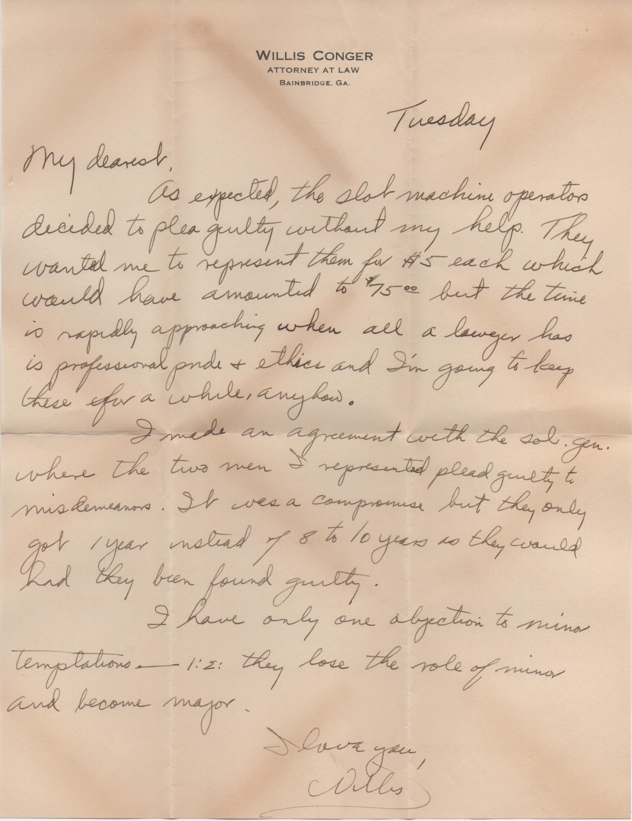 May 20, 1941: Front of letter