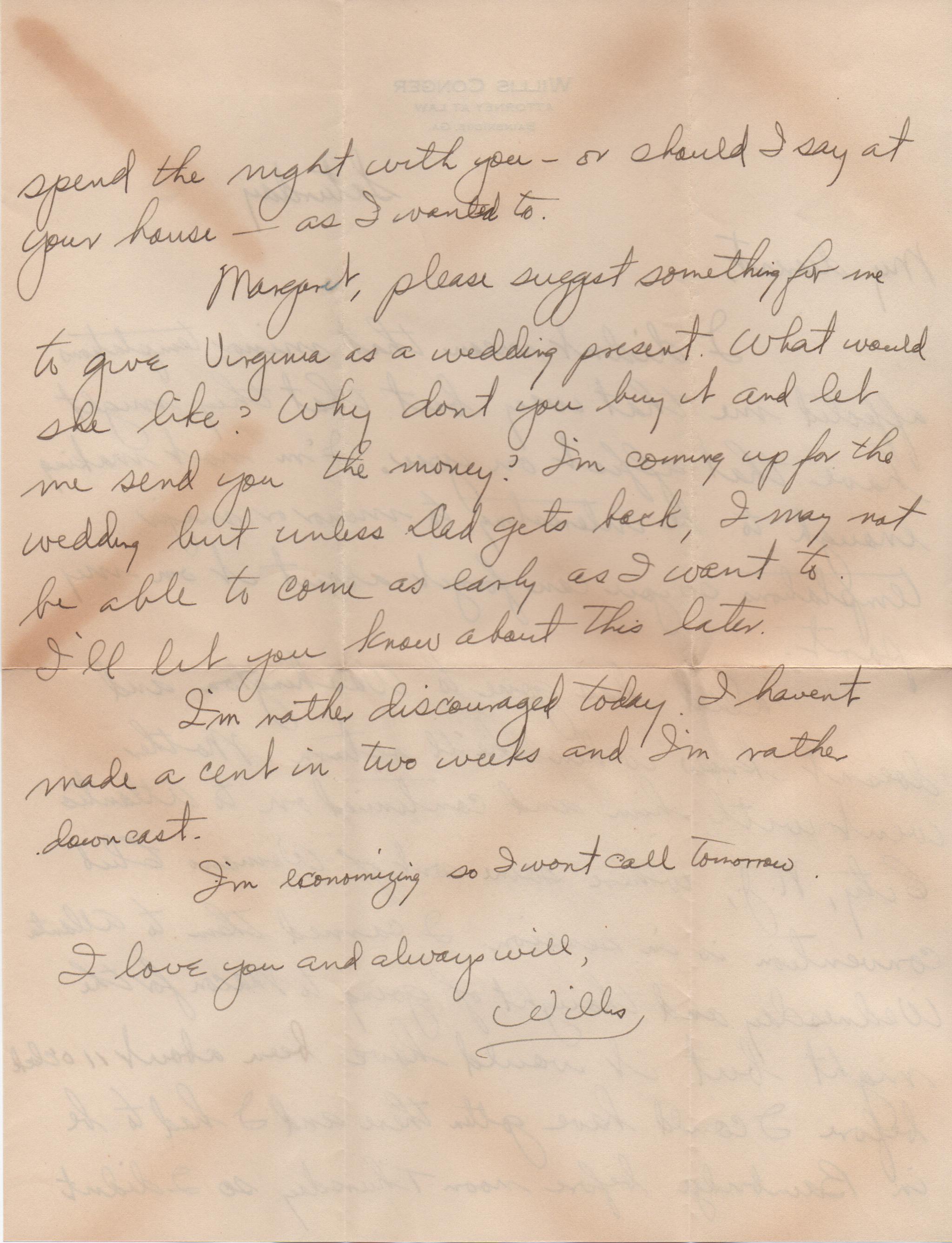 May 24, 1941: Back of letter