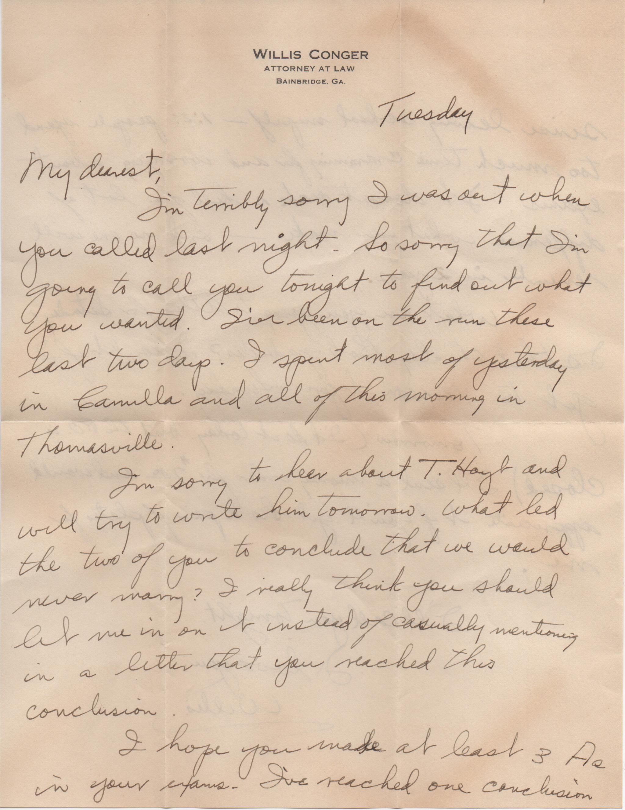 May 27, 1941: Front of letter