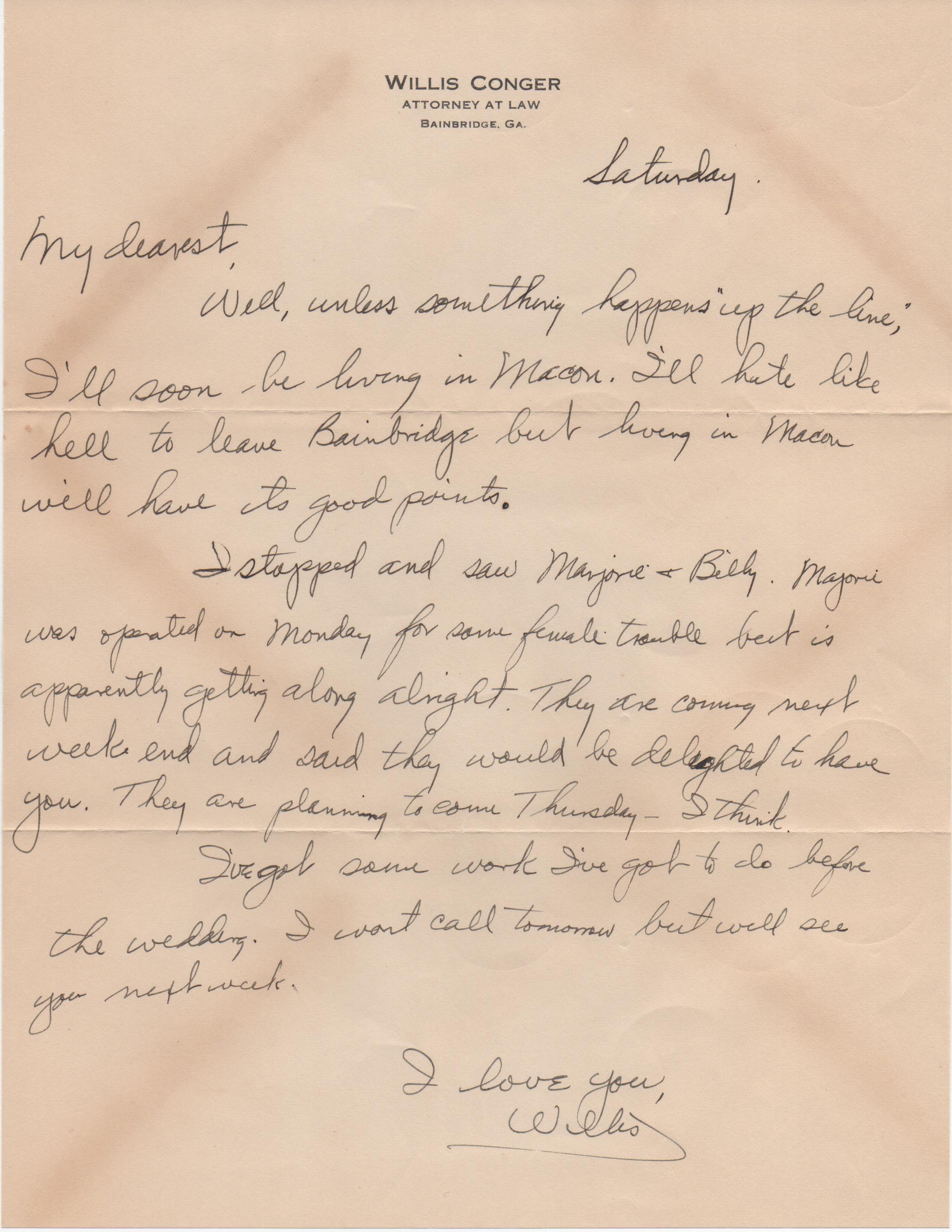 June 28, 1941: Front of letter