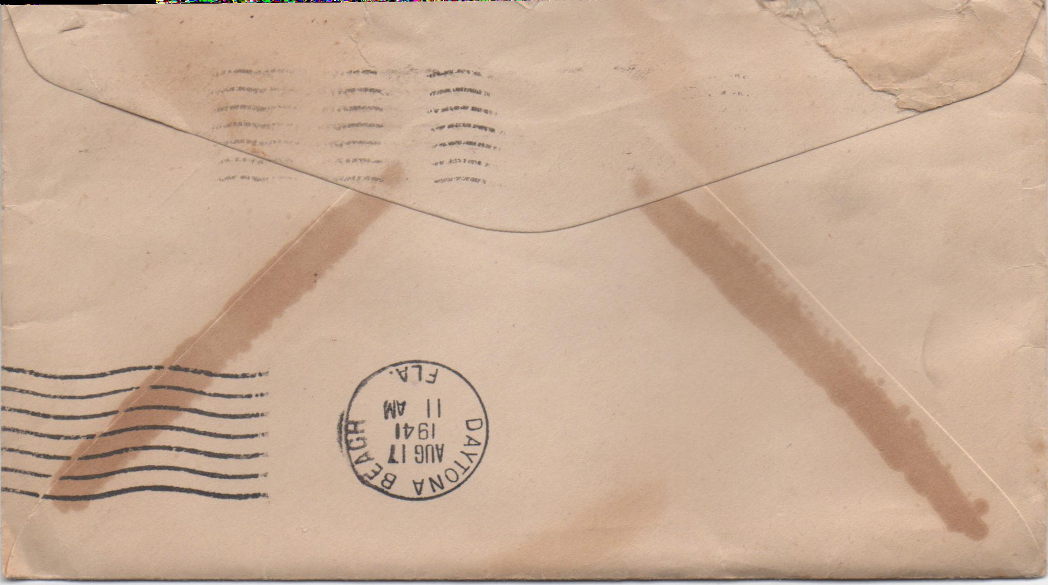 August 14, 1941: Back of envelope