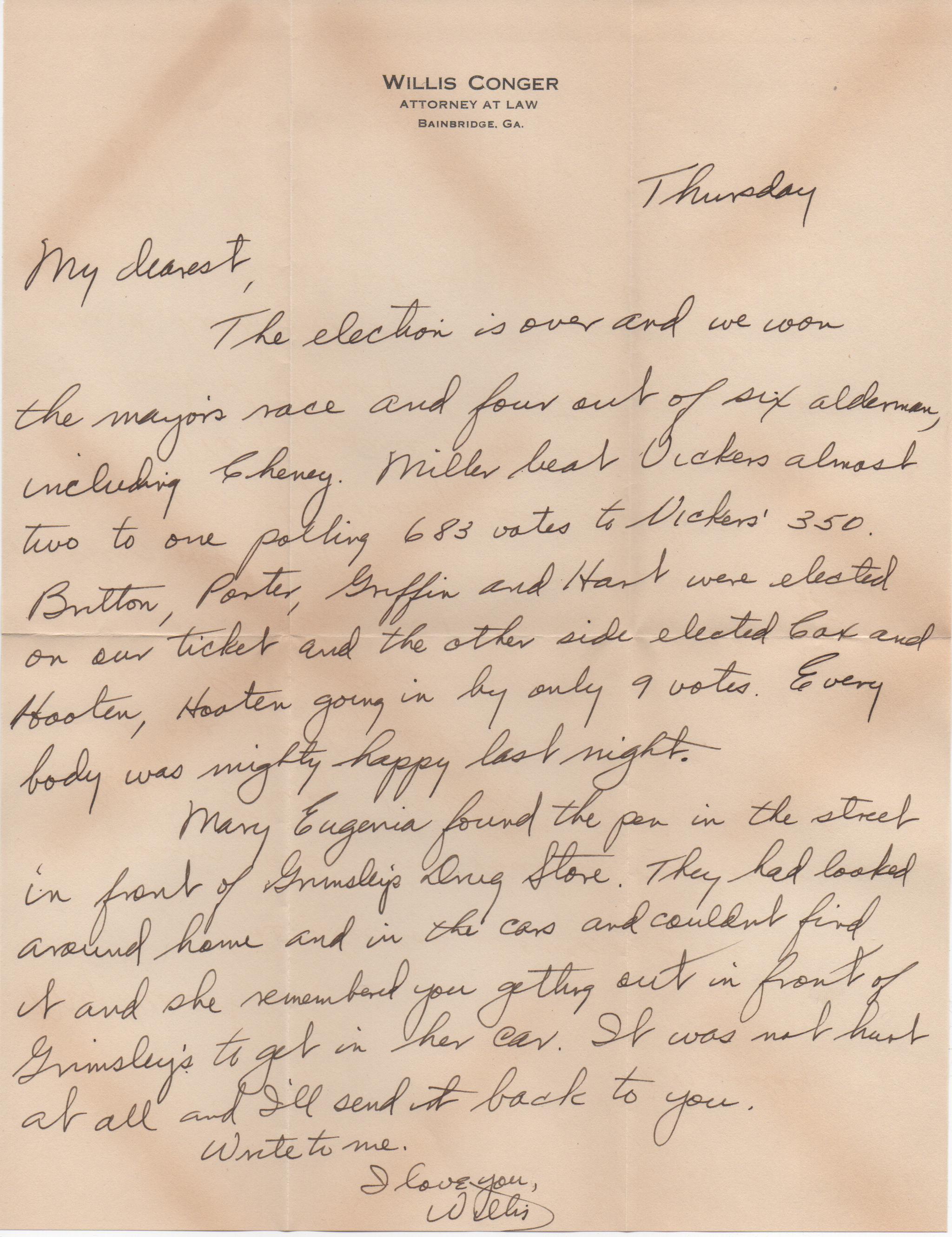 September 4, 1941: Front of letter