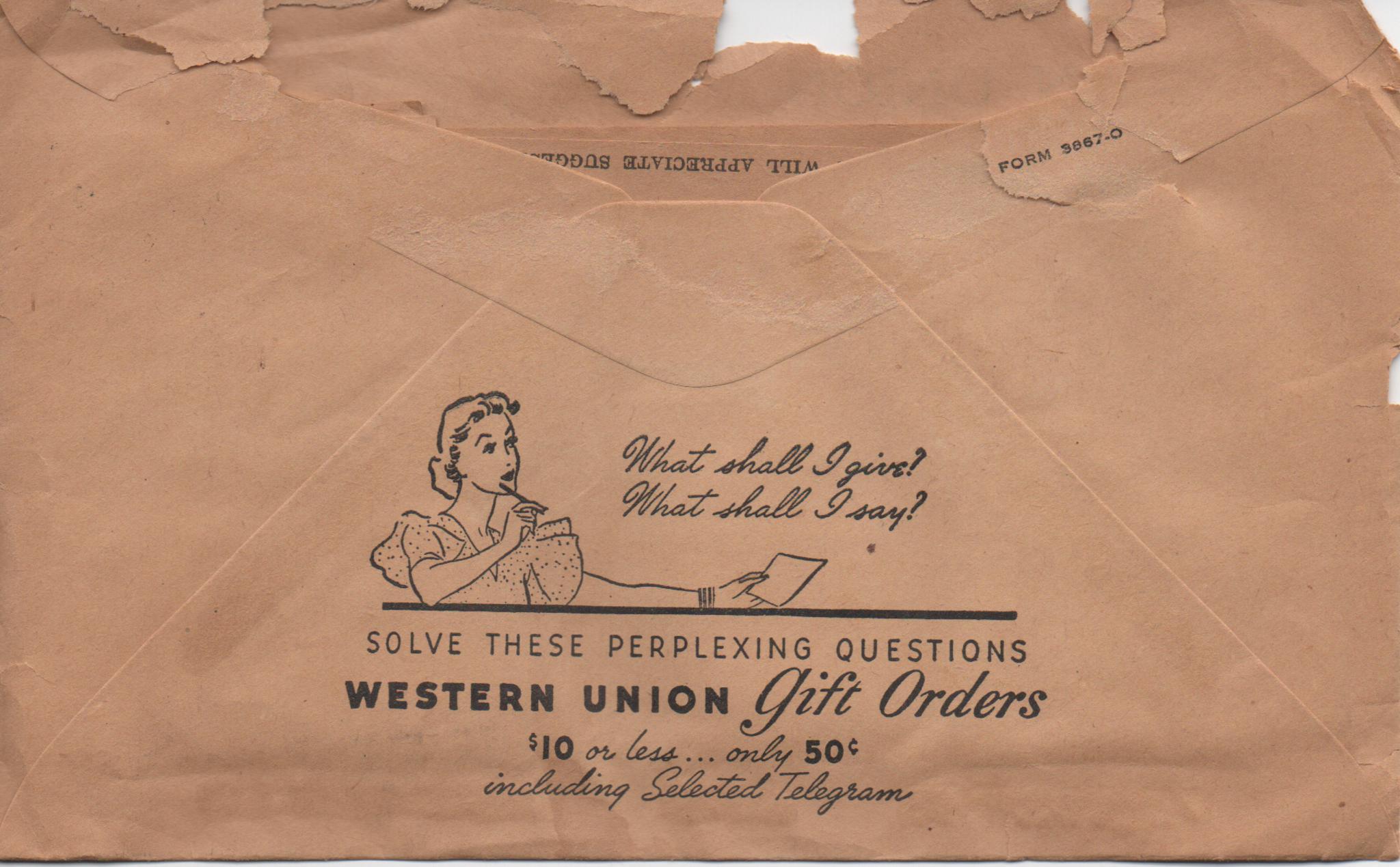 September 25, 1941: Back of envelope