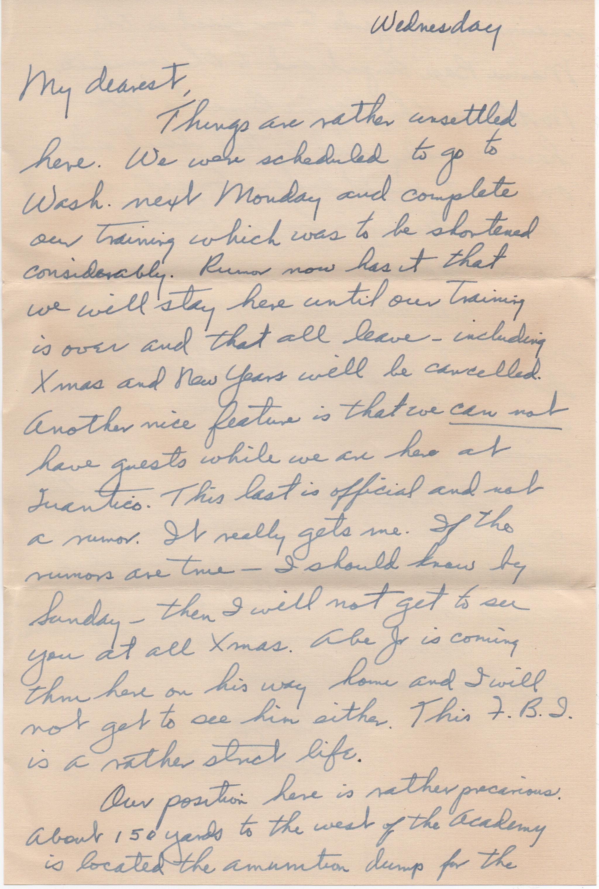 December 11, 1941: Front of letter