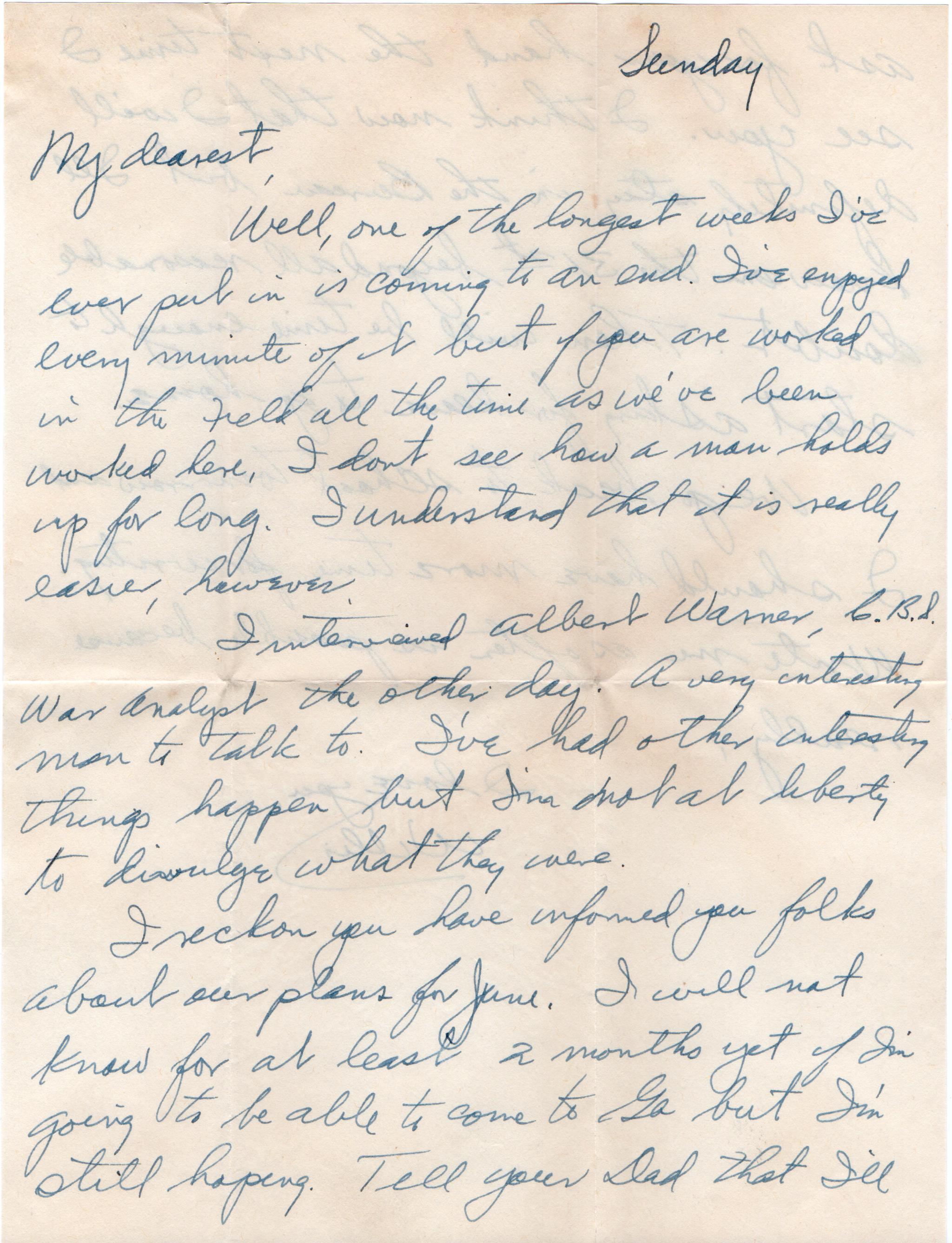 January 12, 1942: Front of letter