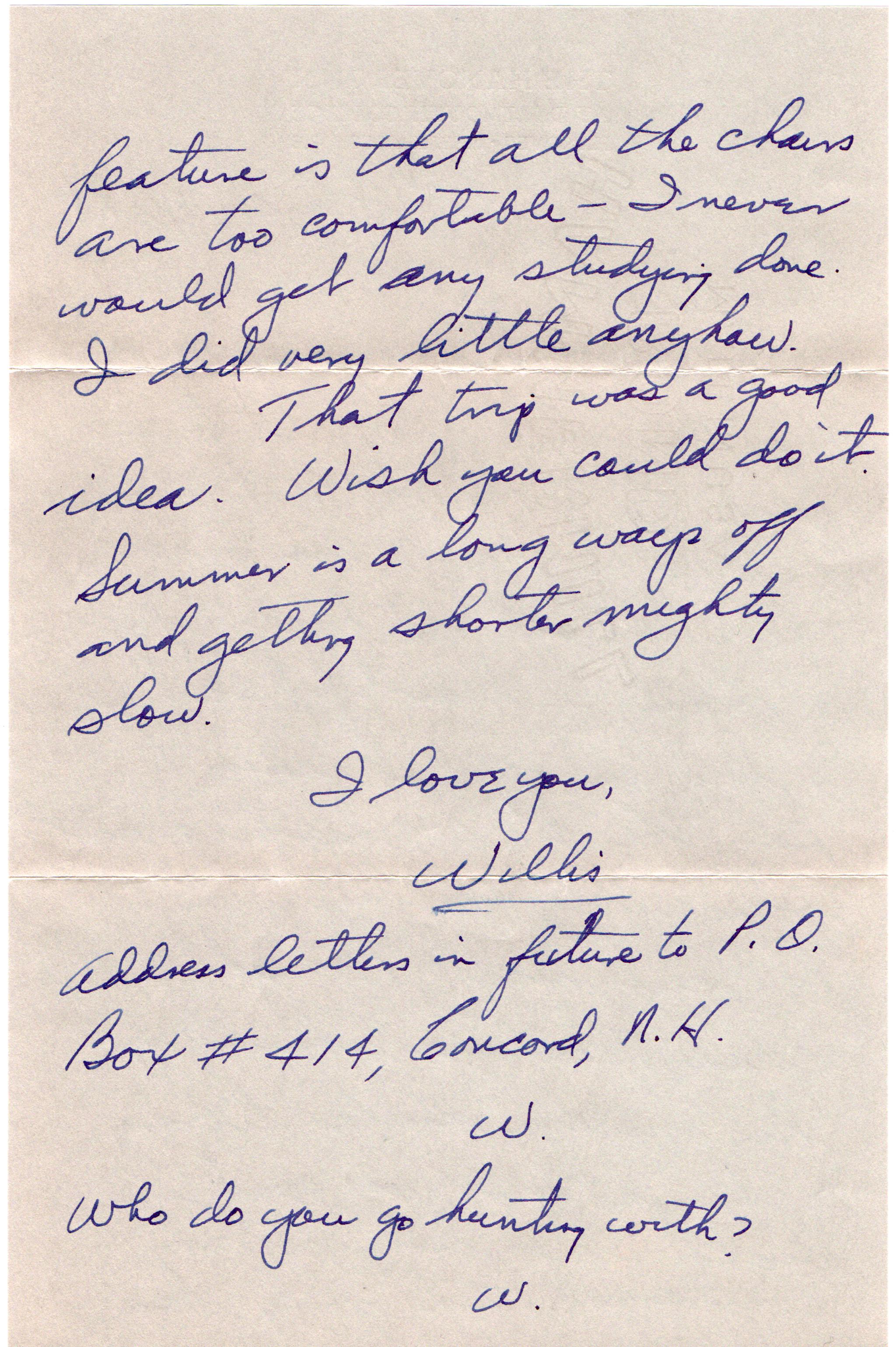 February 28, 1942: Back of letter