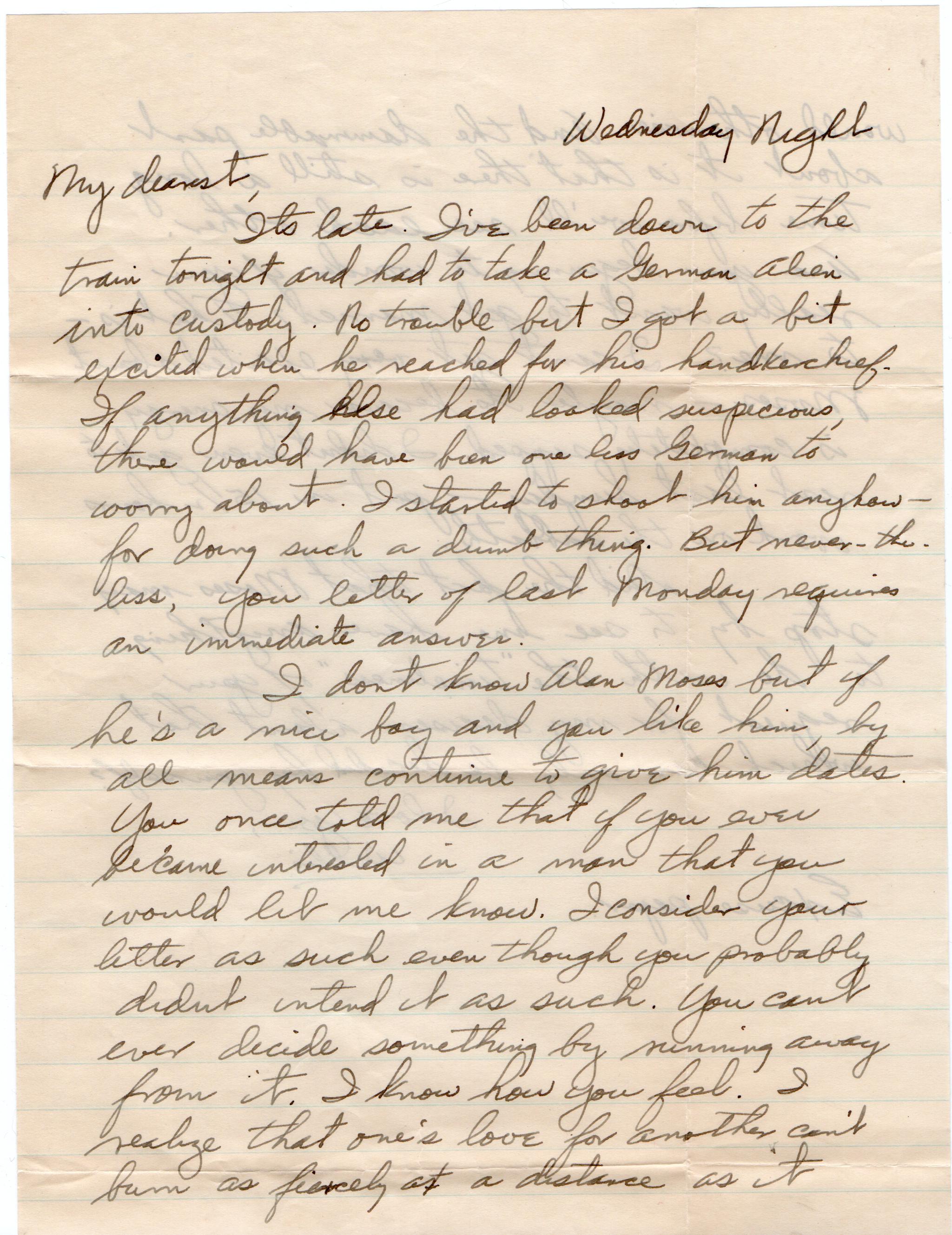 March 12, 1942: Front of letter