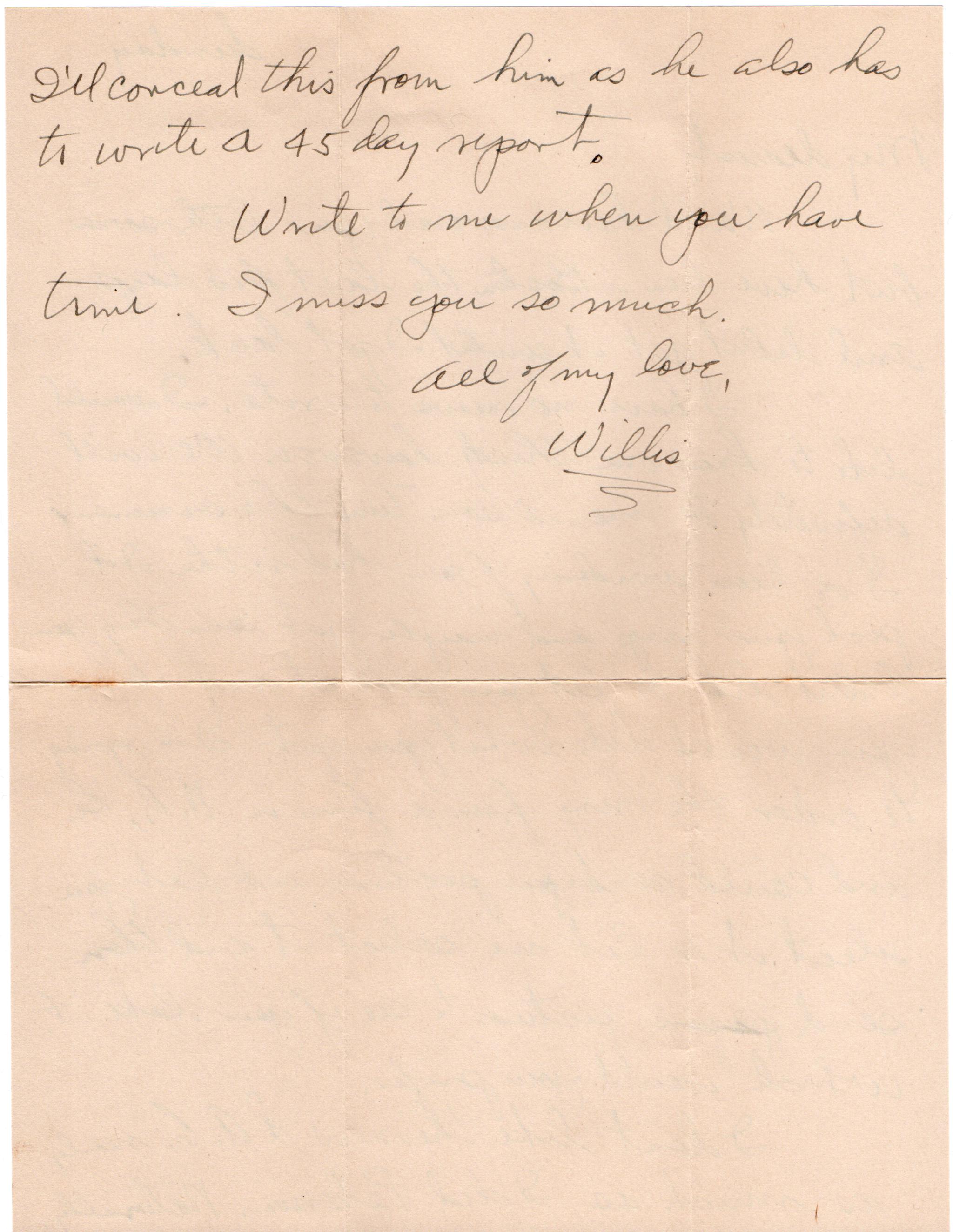 March 29, 1942: Back of letter