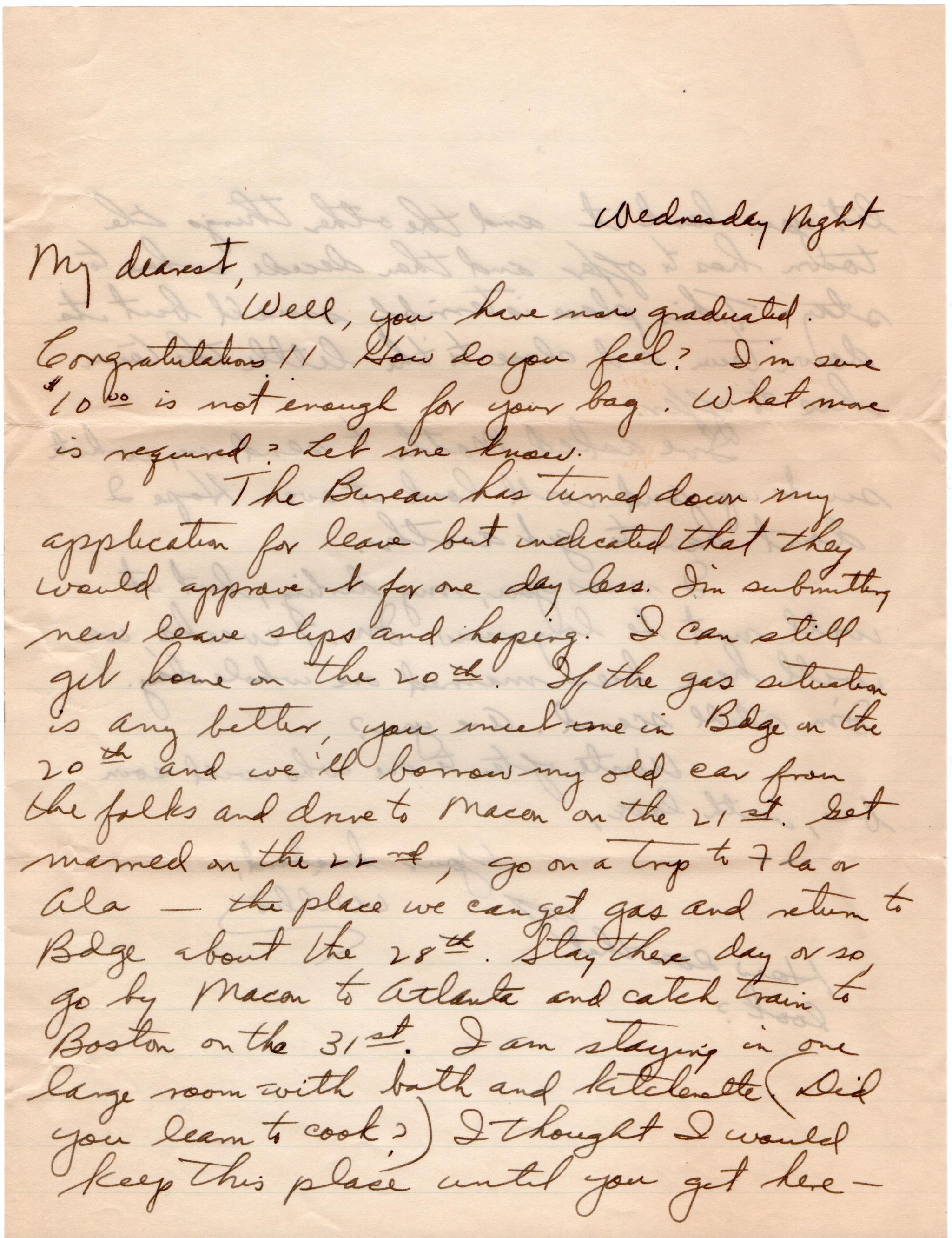 June 4, 1942: Front of letter